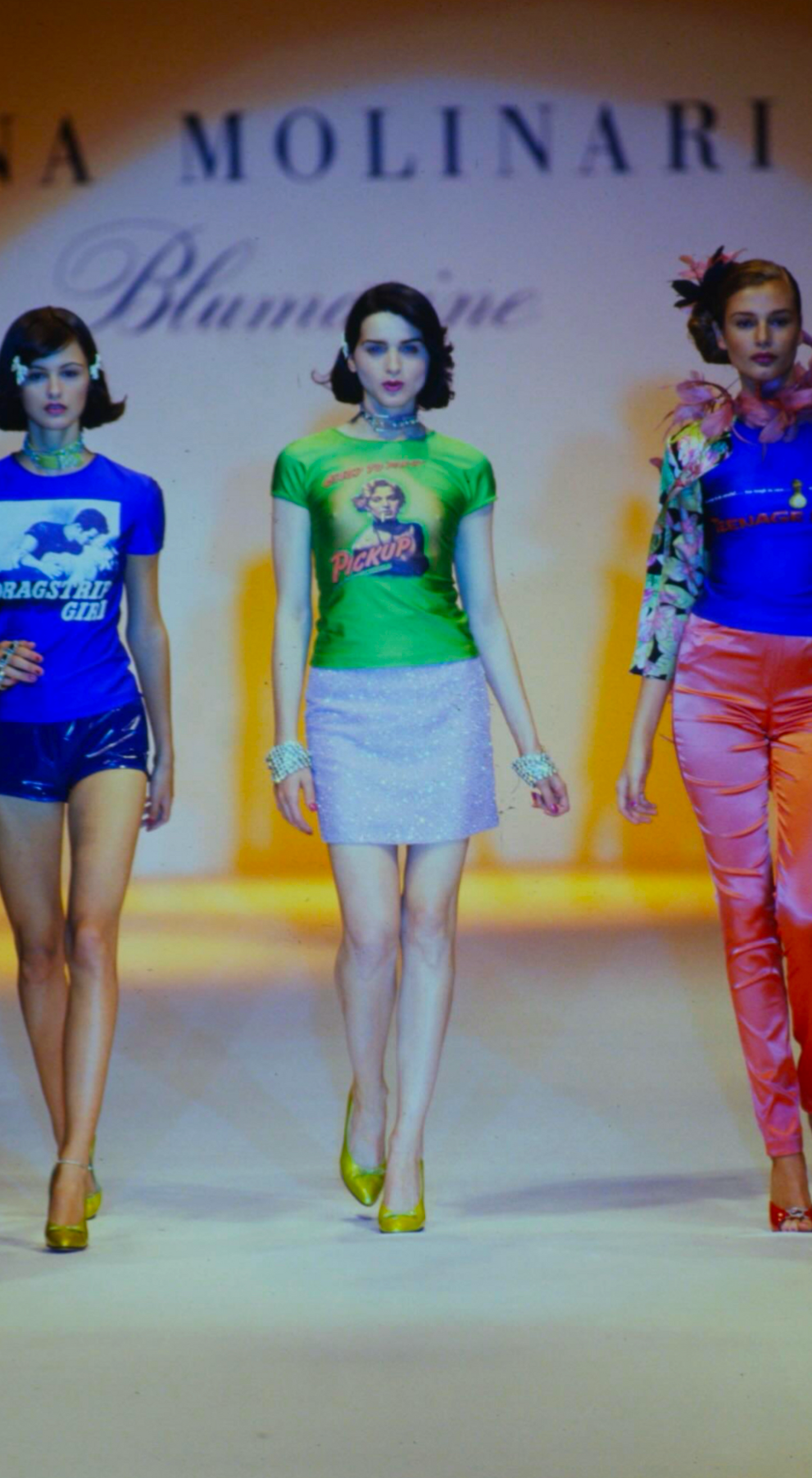 Anna Molinari Runway S/S 1995 Green T-Shirt „Pickup“