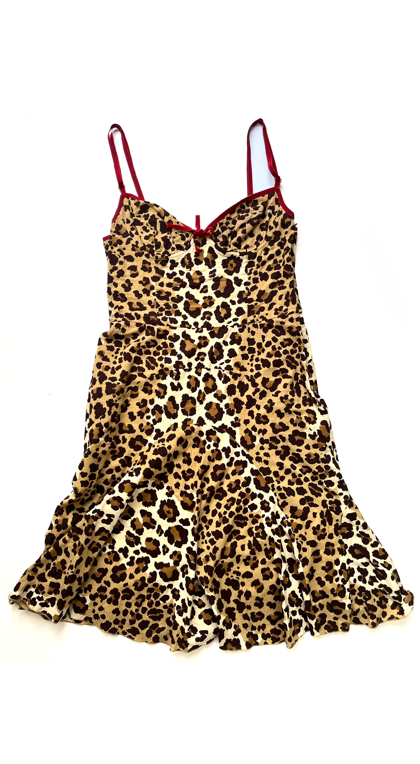 Moschino ~ Y2K Leopard Bustier Dress