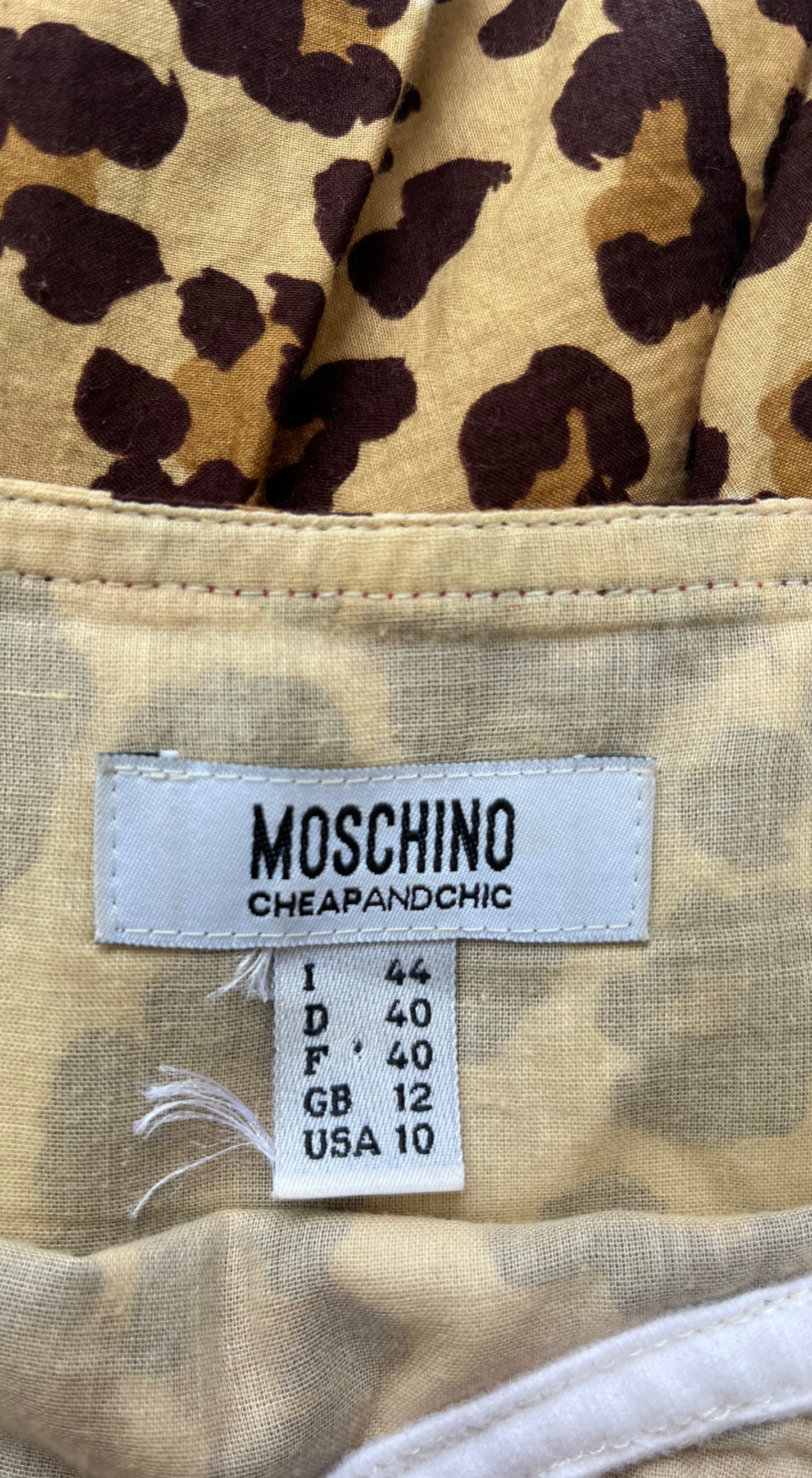 Moschino ~ Y2K Leopard Bustier Dress