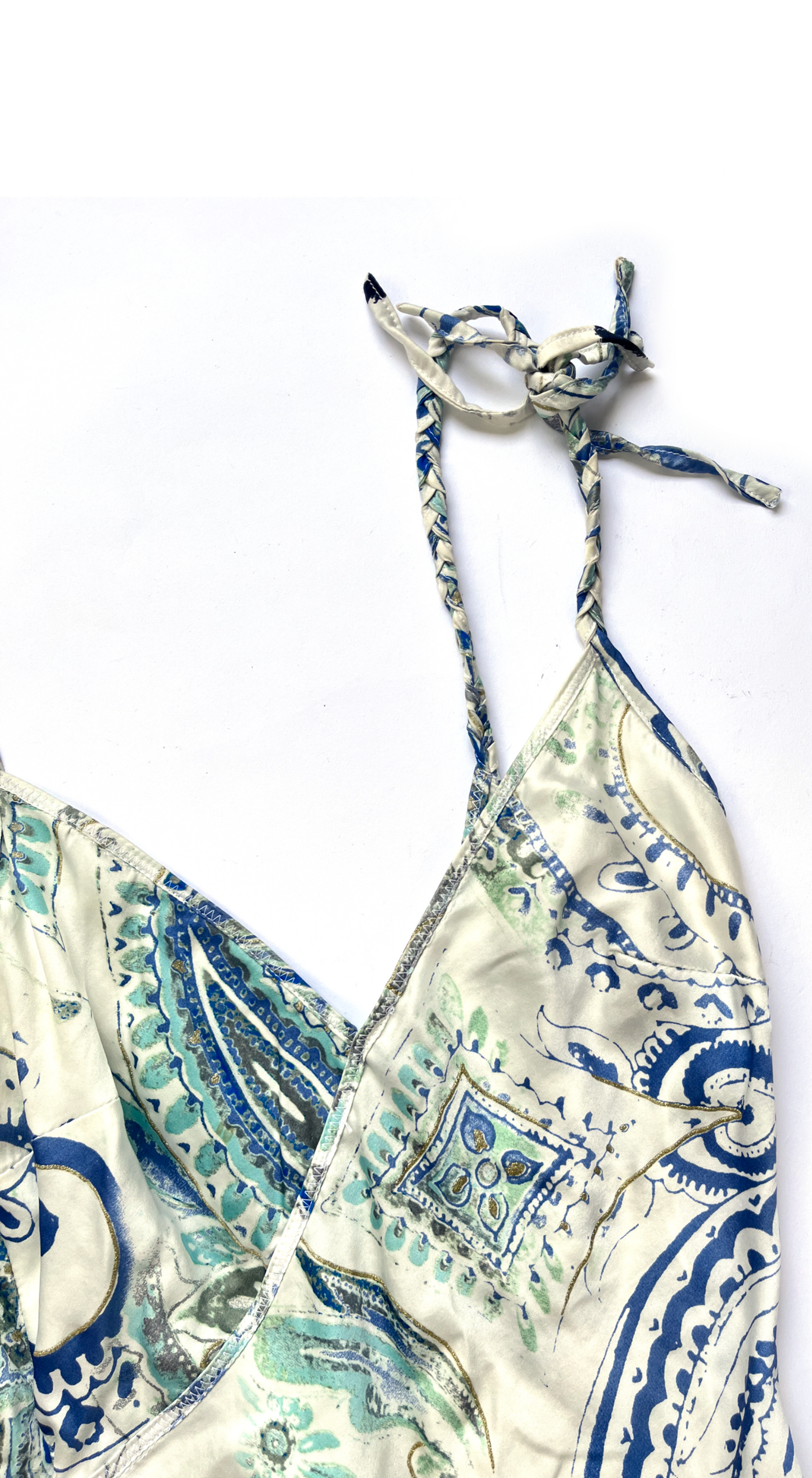 Roberto Cavalli ~ 2004 Paisley Print Mermaid Slip Dress