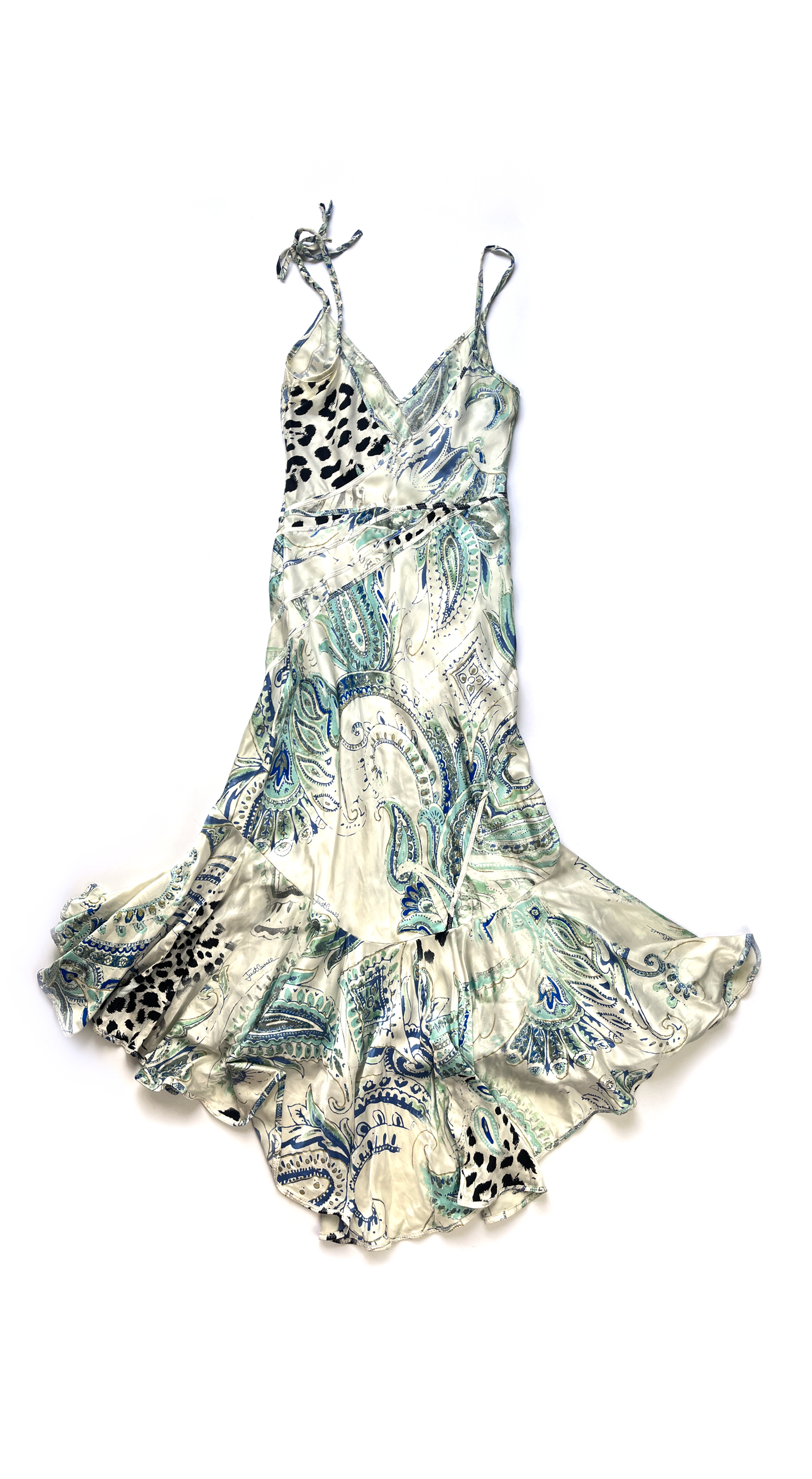 Roberto Cavalli ~ 2004 Paisley Print Mermaid Slip Dress