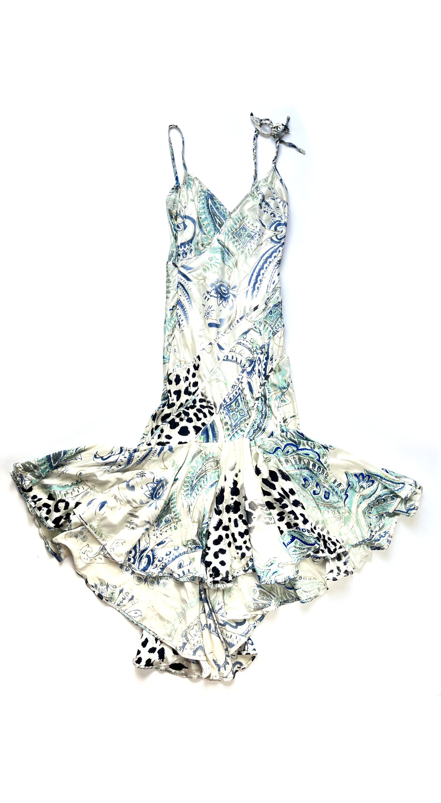Roberto Cavalli ~ 2004 Paisley Print Mermaid Slip Dress