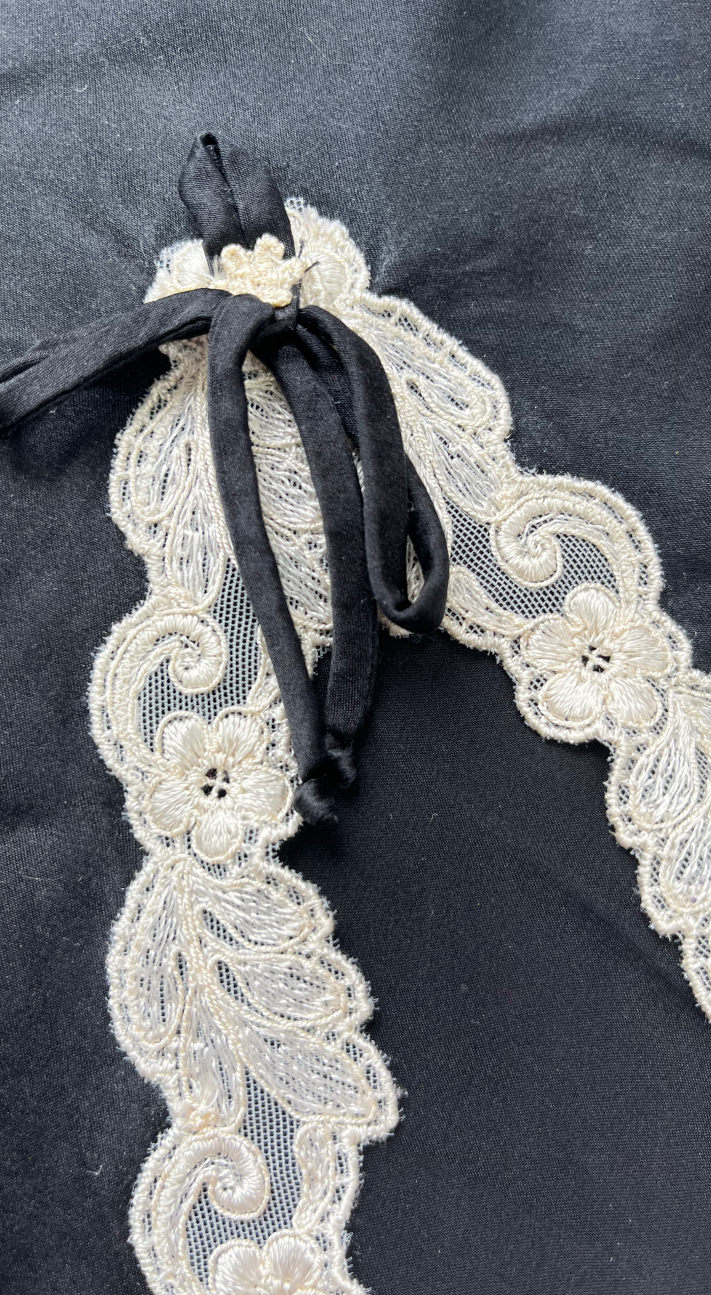 La Perla ~ Luxurious Black Silk Mini Lace Slip Dress