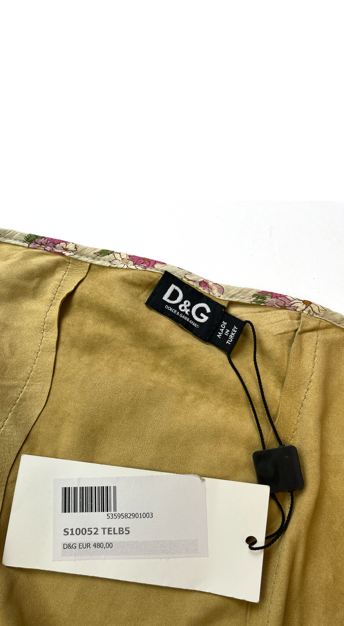 Dolce & Gabbana ~ Vintage 2000s Beige Suede Skirt with Fringes