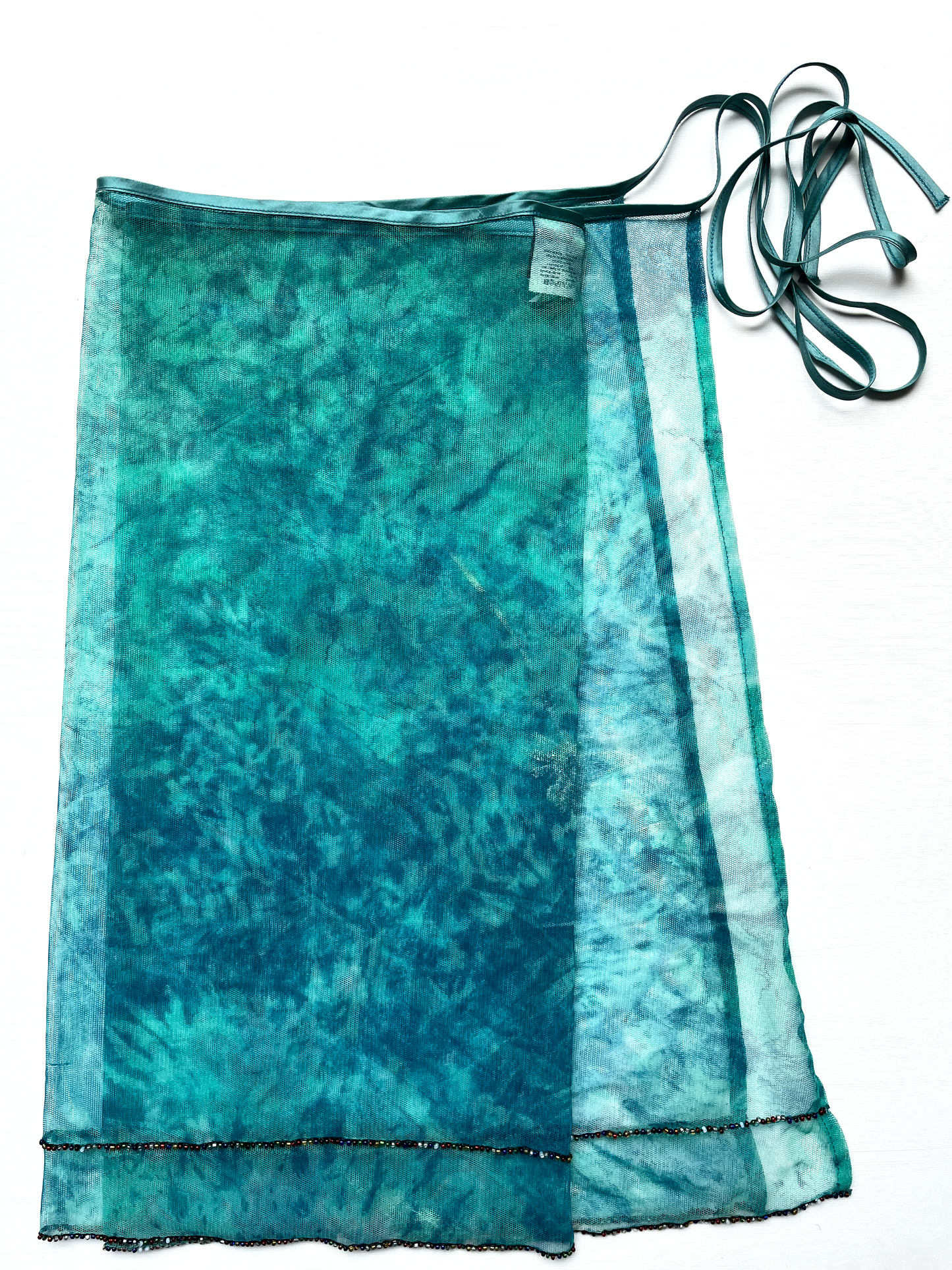 Roberto Cavalli Blue Co-ord Dye Print Mesh Beach Set