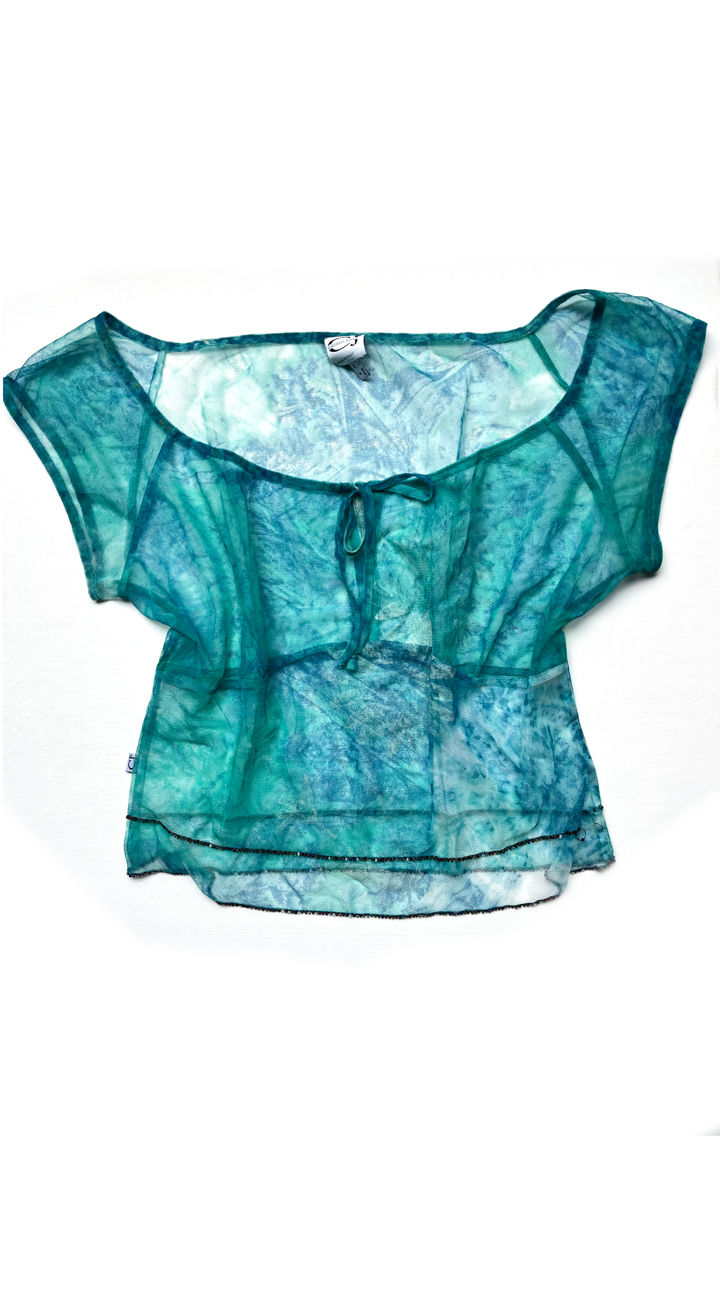 Roberto Cavalli Blue Co-ord Dye Print Mesh Beach Set