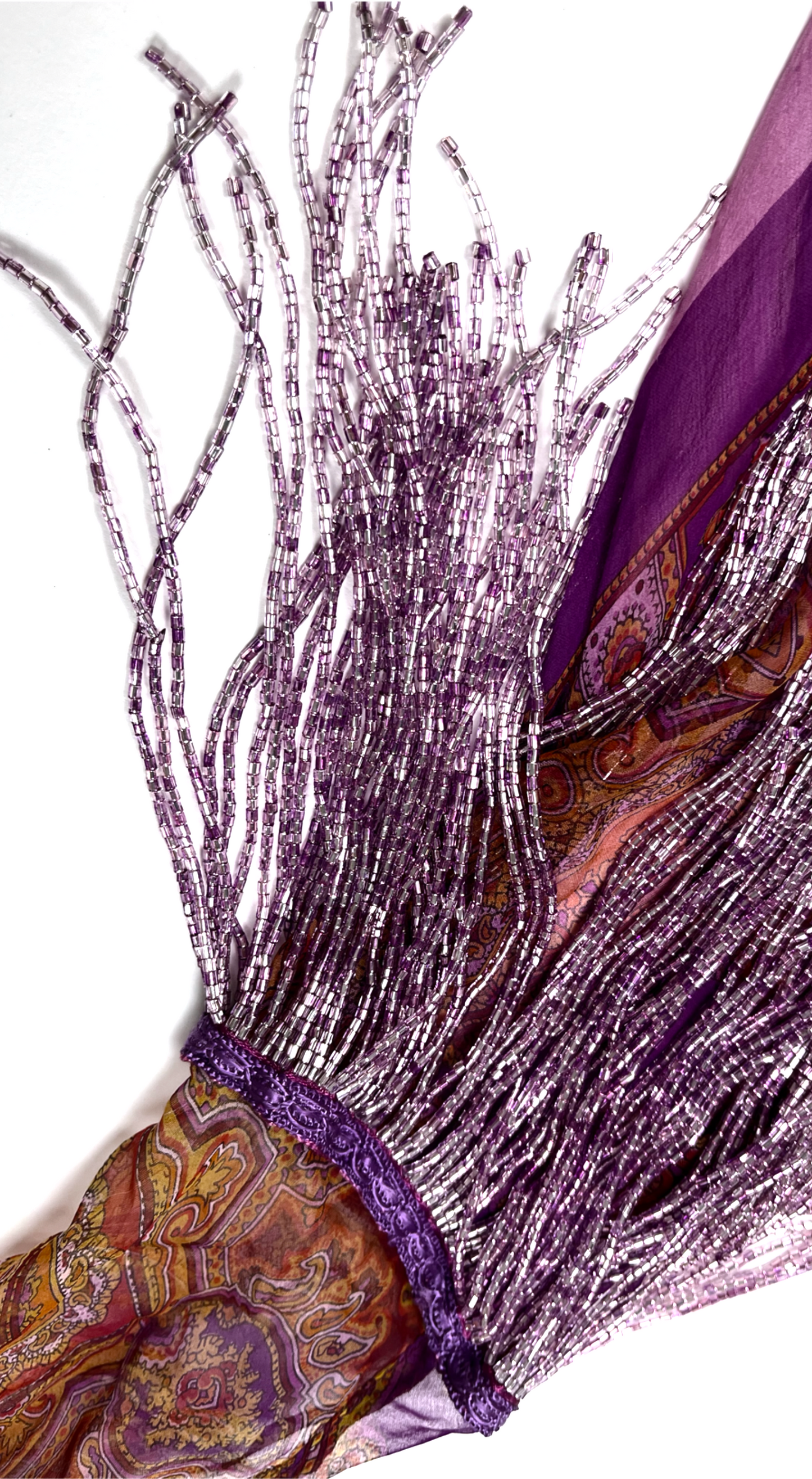 Invest in the Original Voyage 2000s Silk Beaded Off-Shoulder Blouse
