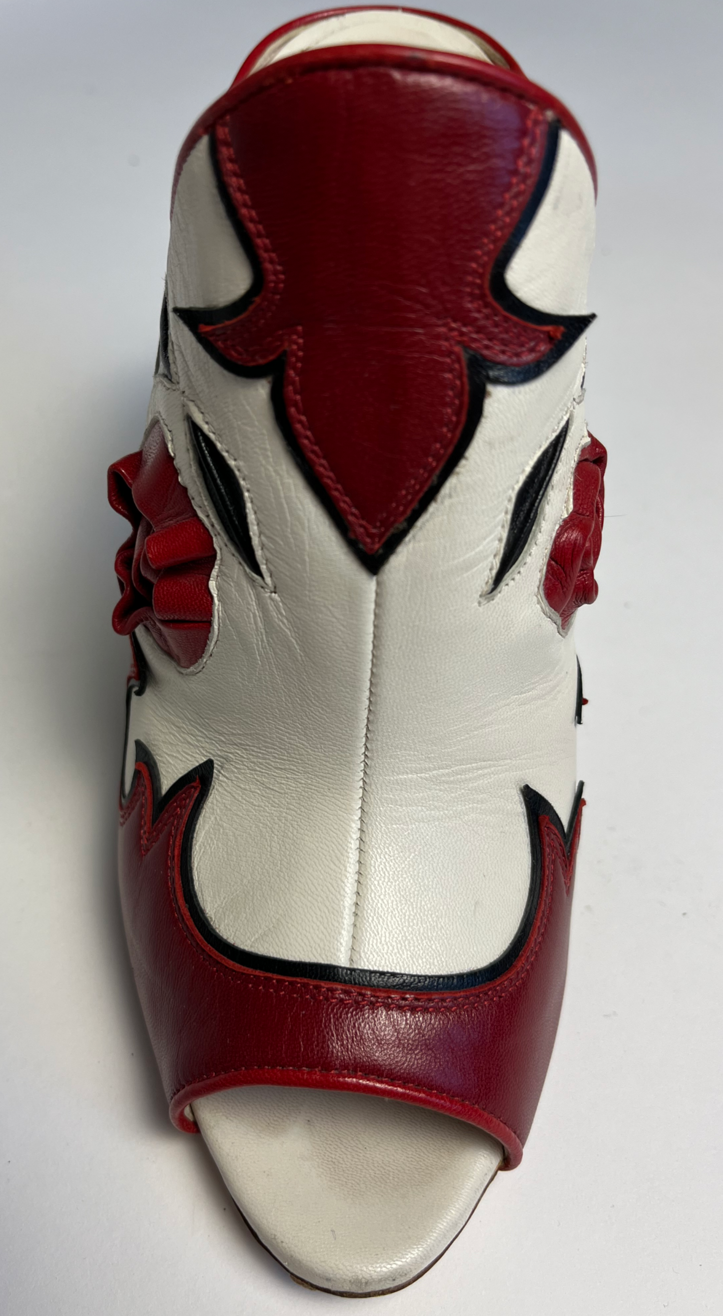 Miu Miu ~ S/S 2012 Runway White & Red Rosebud Leather Heels