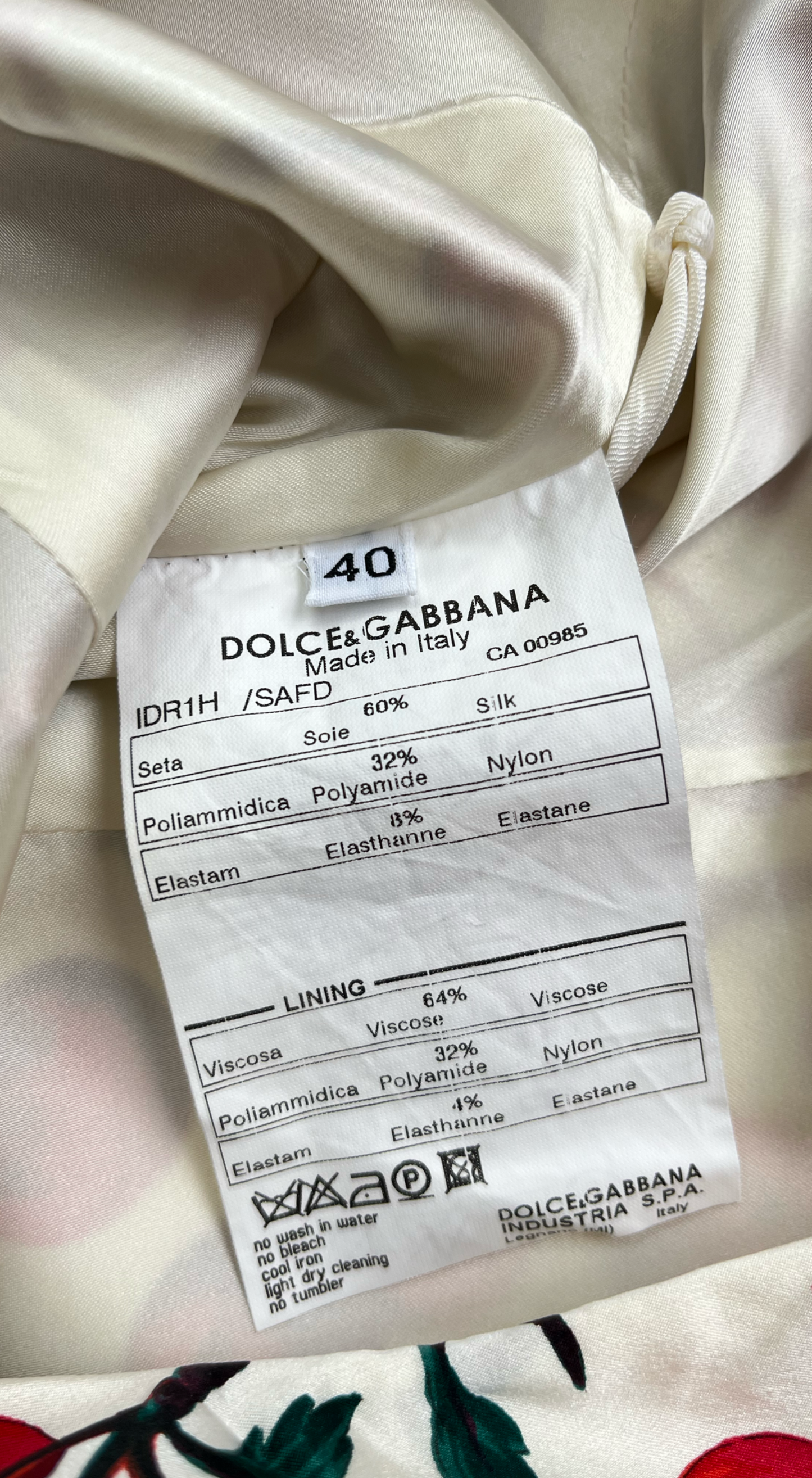 Dolce & Gabbana ~ Runway FW 1996 Cherry Print Midi Dress