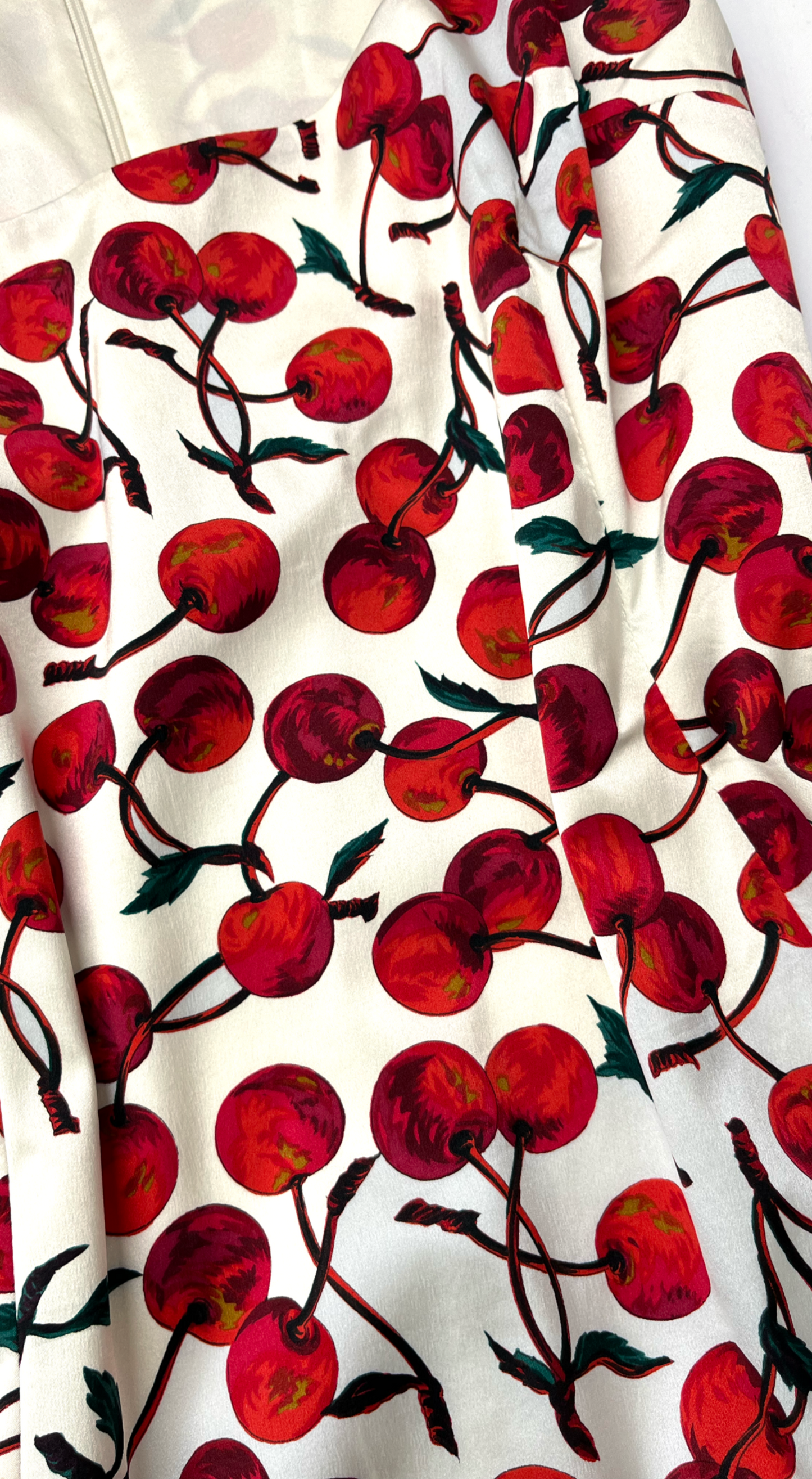 Dolce & Gabbana ~ Runway FW 1996 Cherry Print Midi Dress