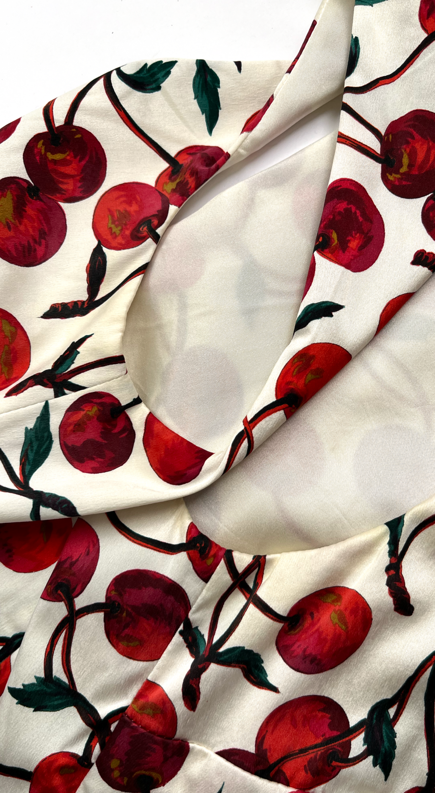 Dolce & Gabbana ~ Runway FW 1996 Cherry Print Midi Dress