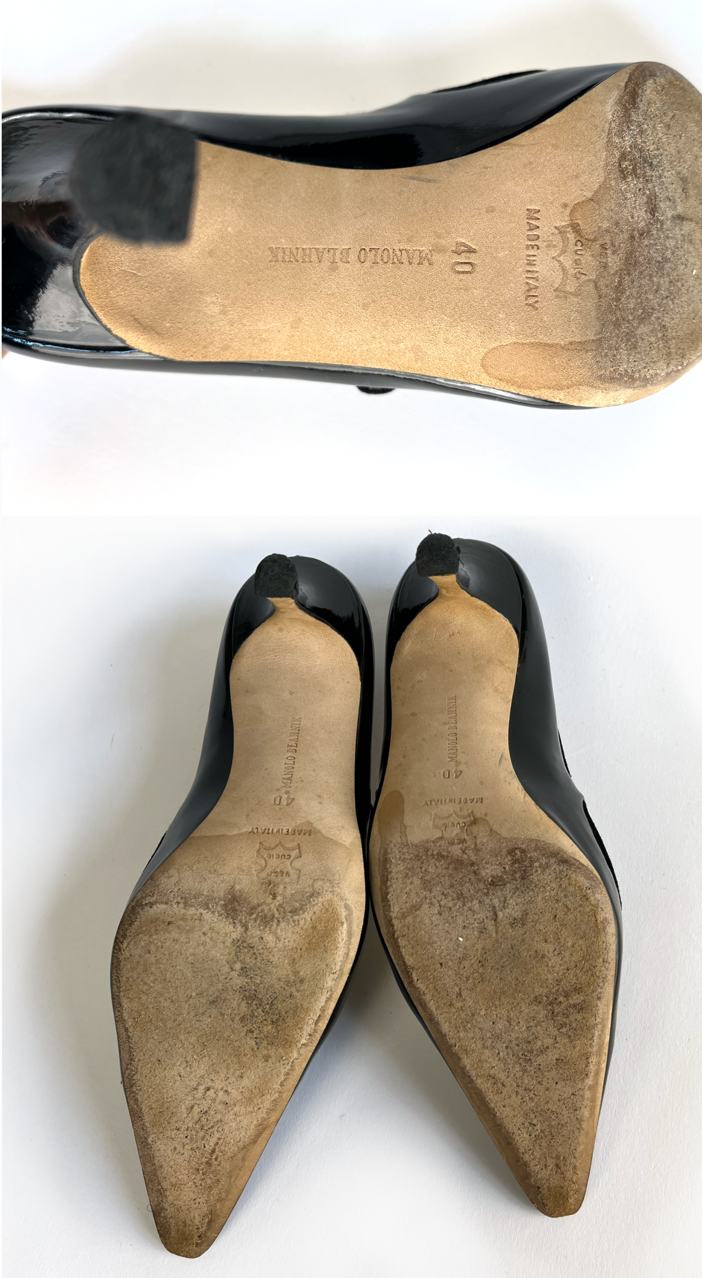 Manolo Blahnik ~ Black Patent Leather Mary Janes