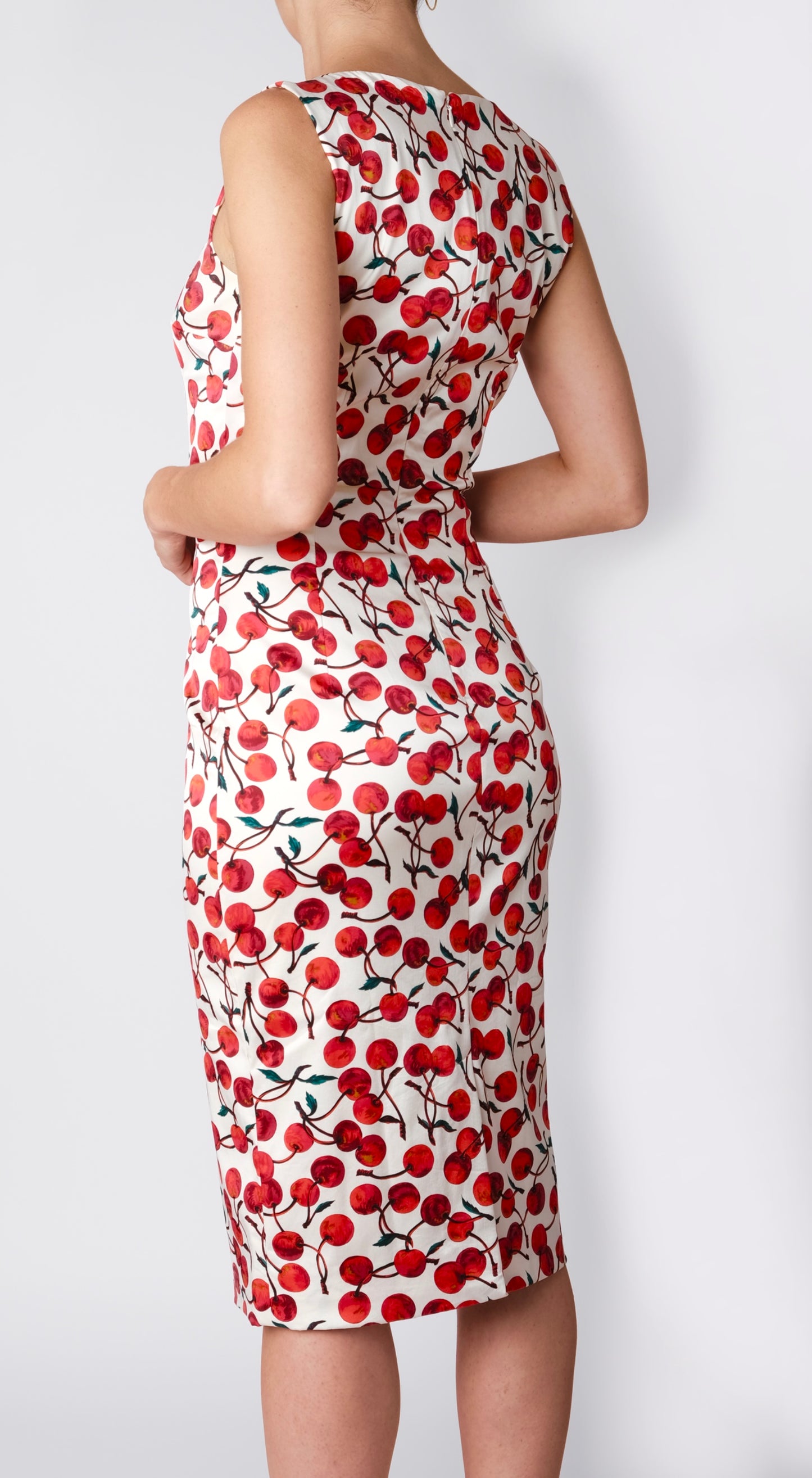 Dolce & Gabbana ~ Runway FW 1996 Cherry Print Midi Dress