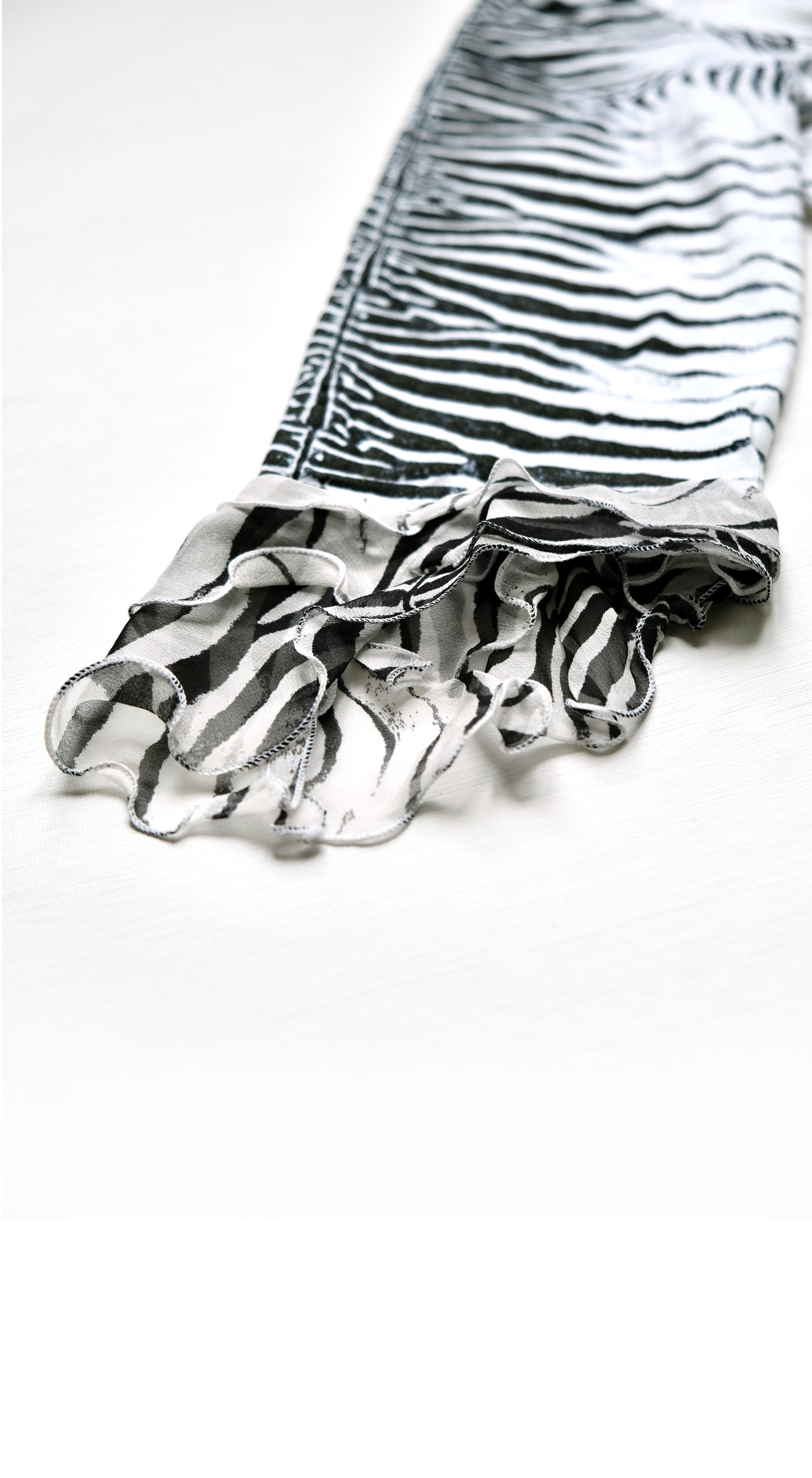 Roberto Cavalli Runway SS 2000 Zebra Print Beaded Skirt & Top Set