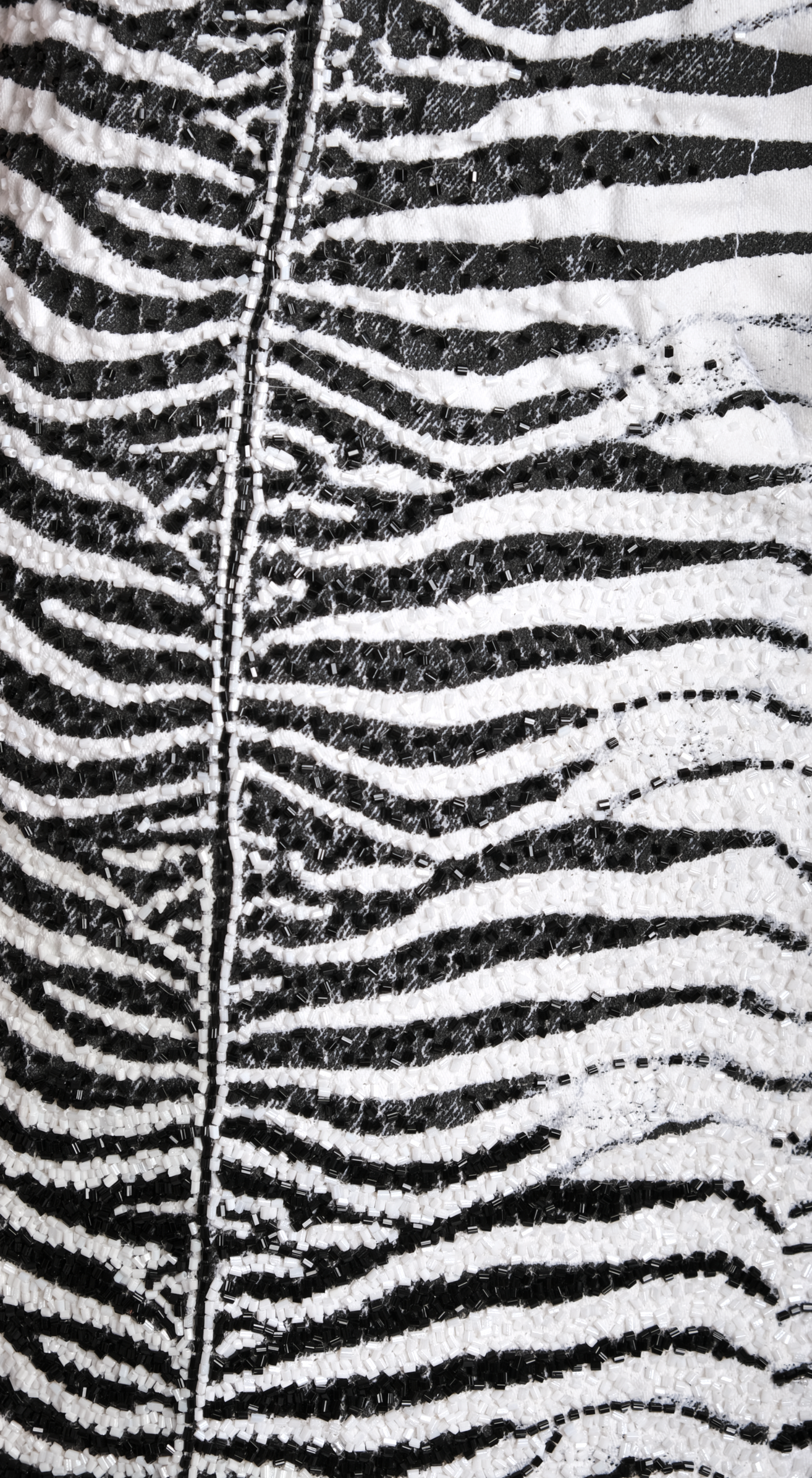 Roberto Cavalli Runway SS 2000 Zebra Print Beaded Skirt & Top Set