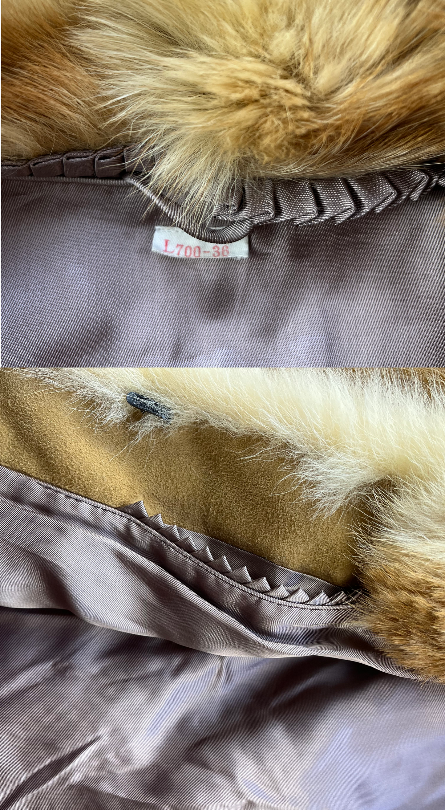 Betty Barclay ~ Vintage Beige-Brown Fox Fur Coat