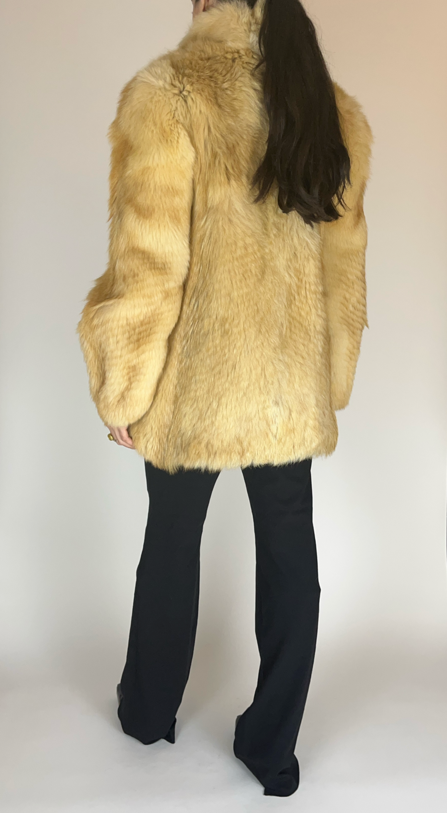 Betty Barclay ~ Vintage Beige-Brown Fox Fur Coat