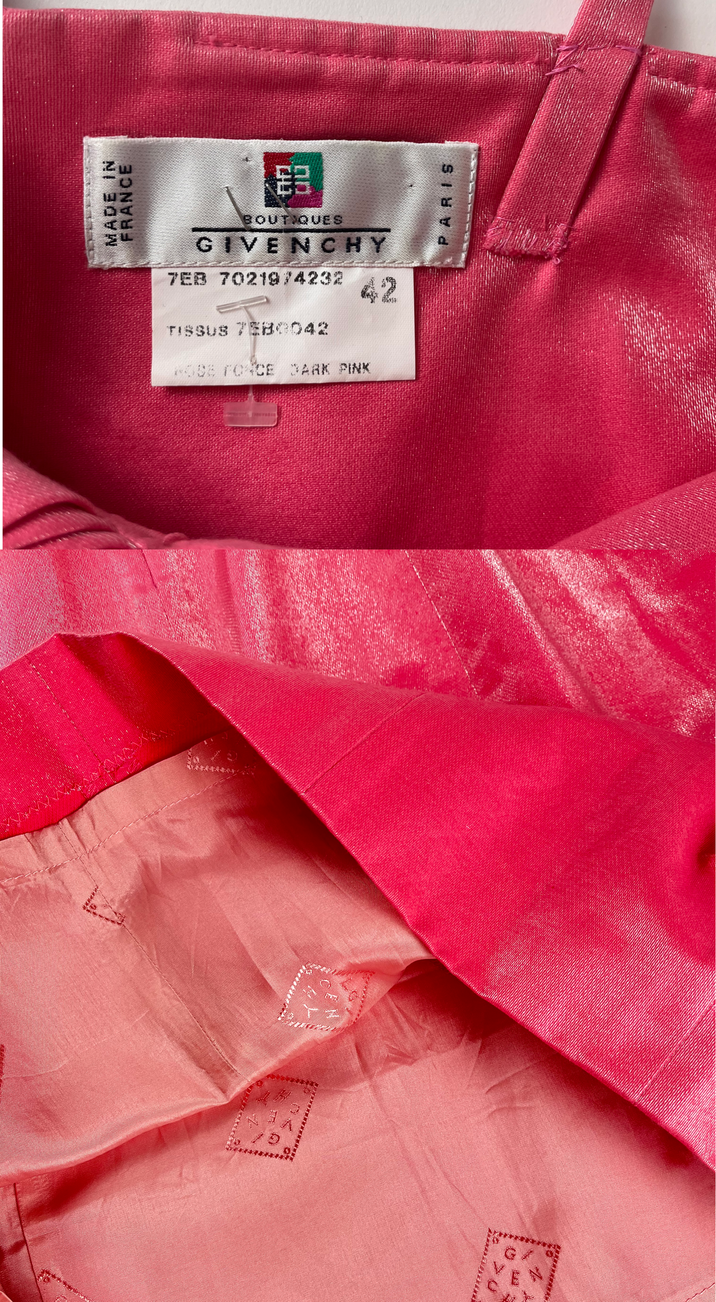 Givenchy ~ 1990s Bonbon Pink Shimmering Bow Dress