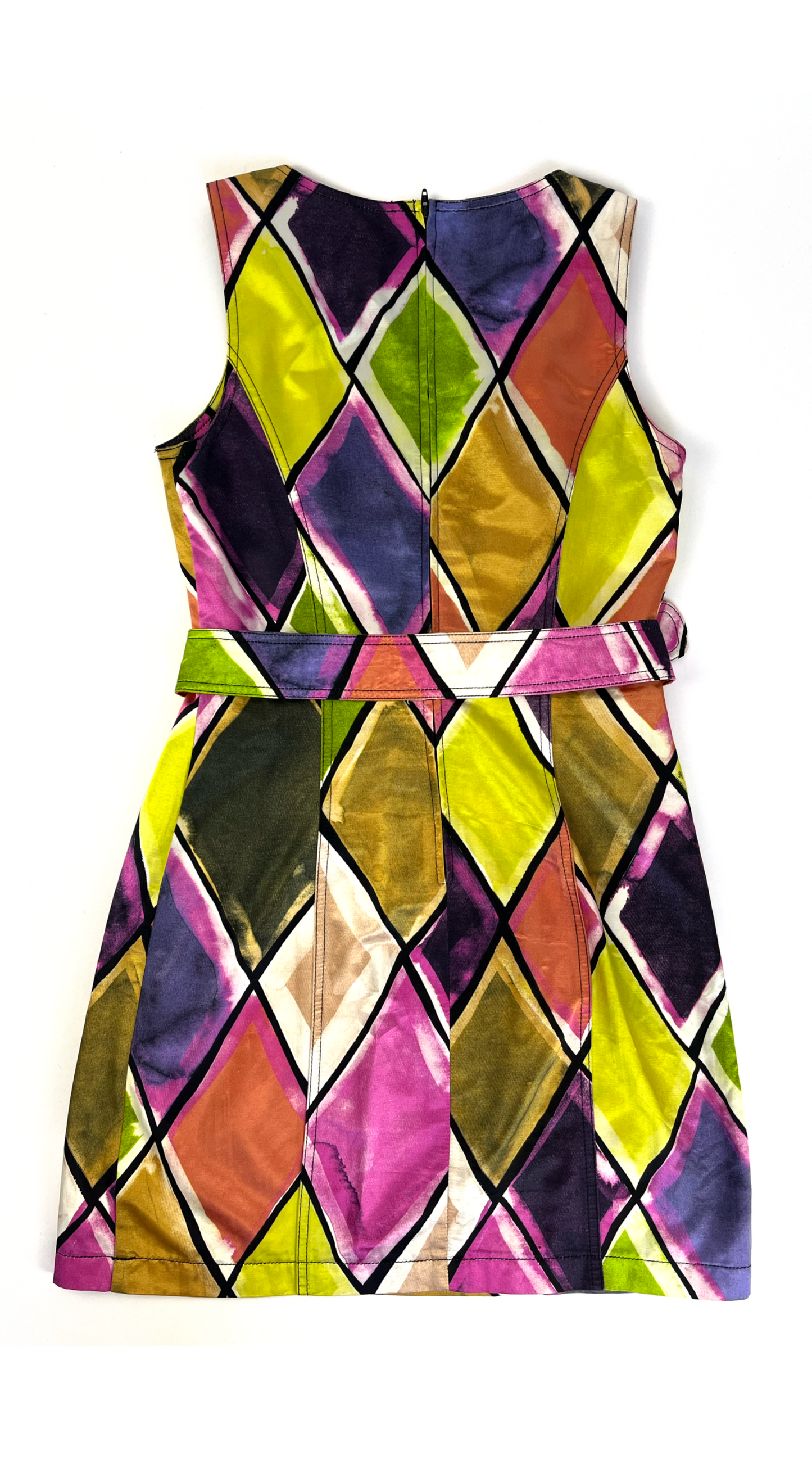 Moschino ~ 1990s Fran Drescher Harlequin Dress