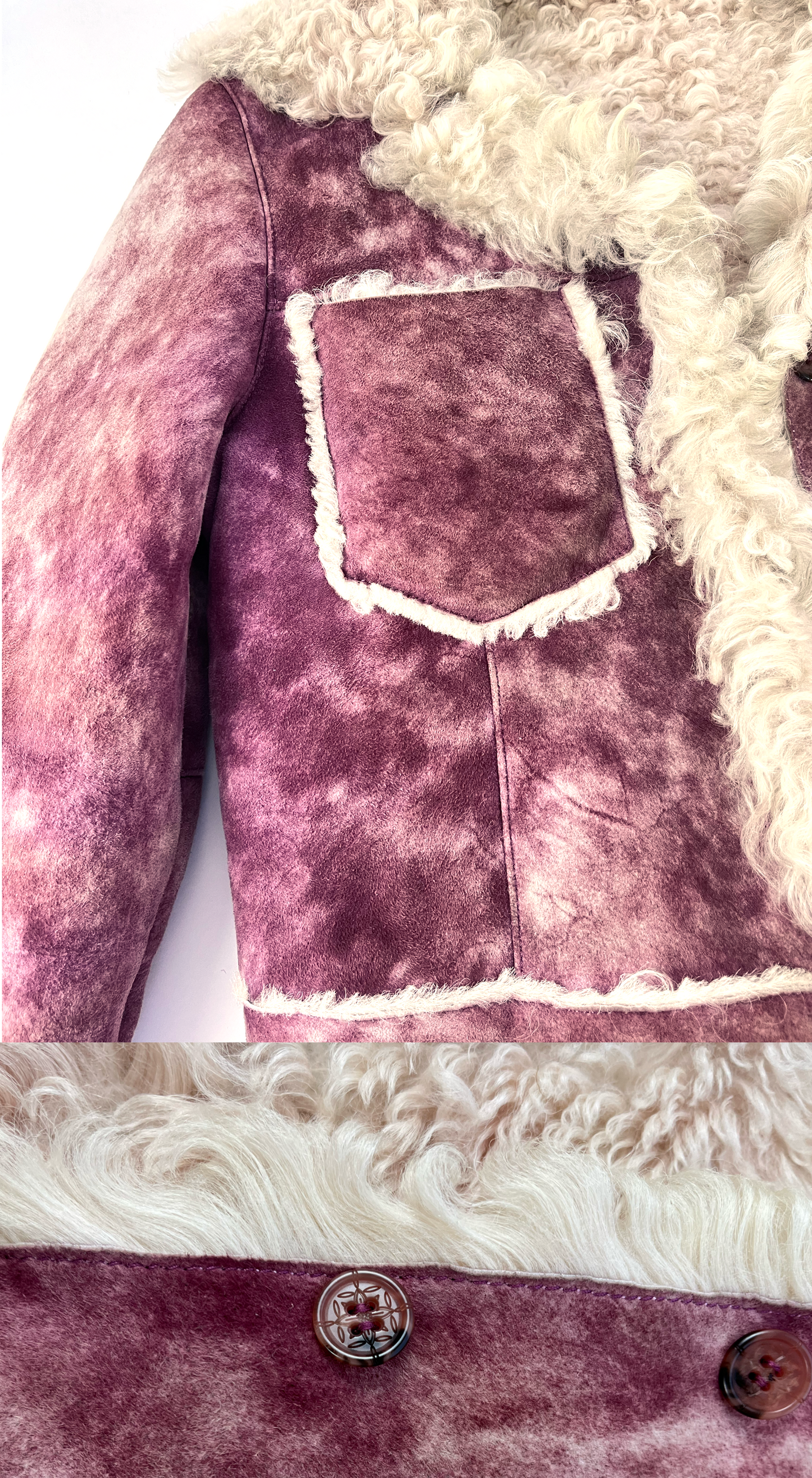 Christian Lacroix ~ 2002 Charlotte York Pink Bleached Shearling Jacket