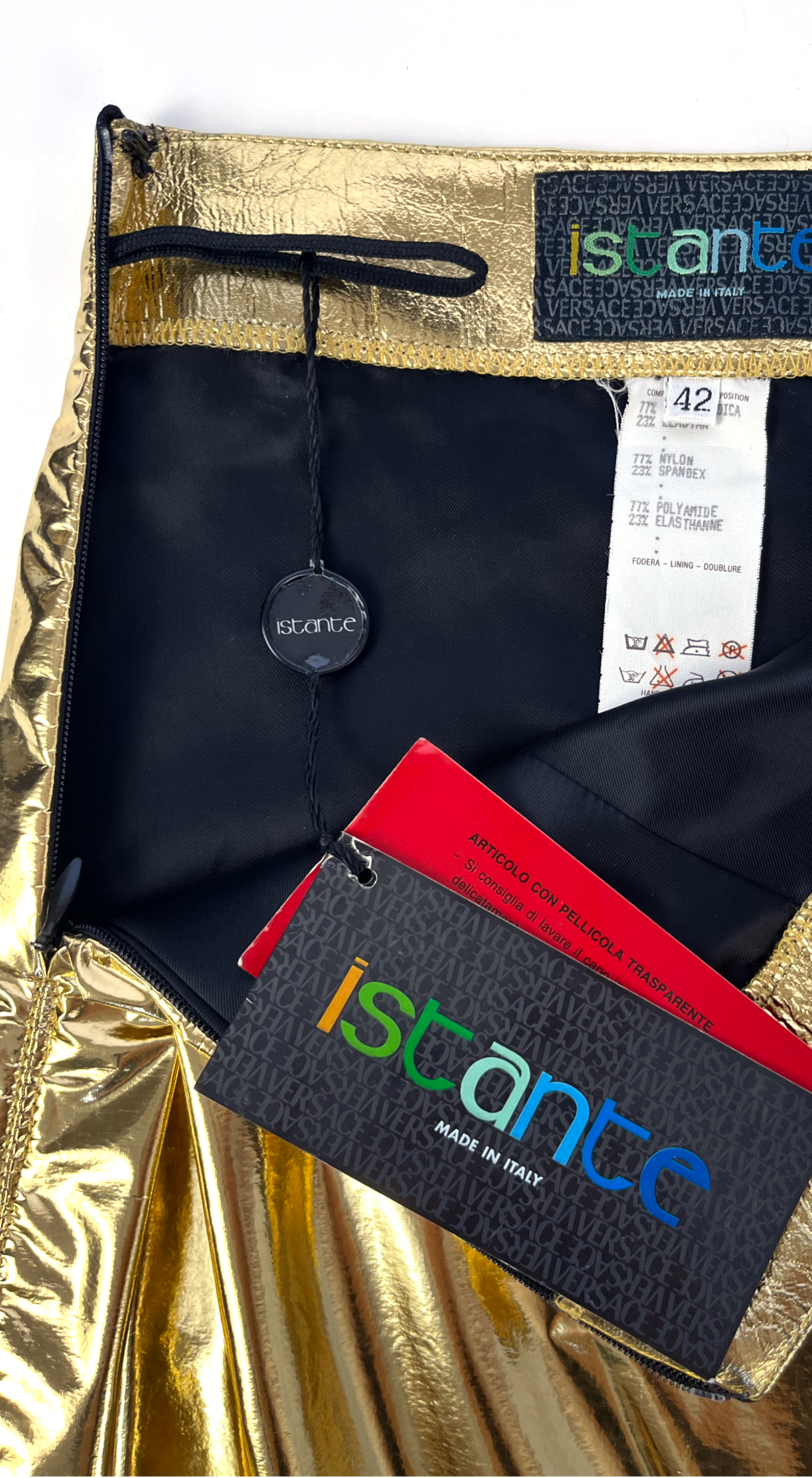Istante by Gianni Versace ~ Runway 1994 Gold Mini Skirt