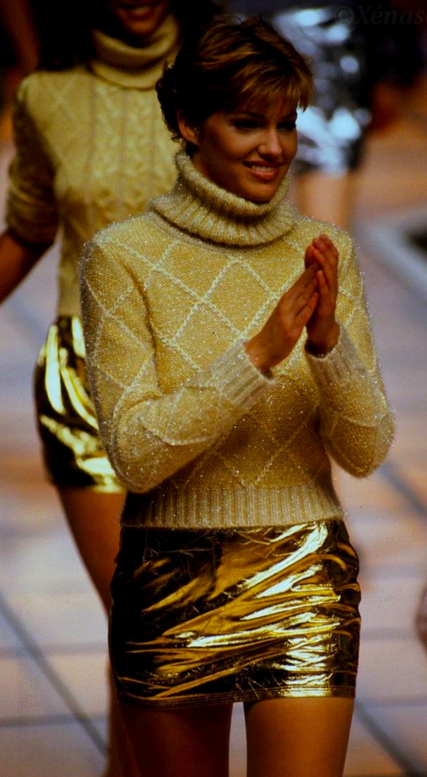 Istante by Gianni Versace ~ Runway 1994 Gold Mini Skirt