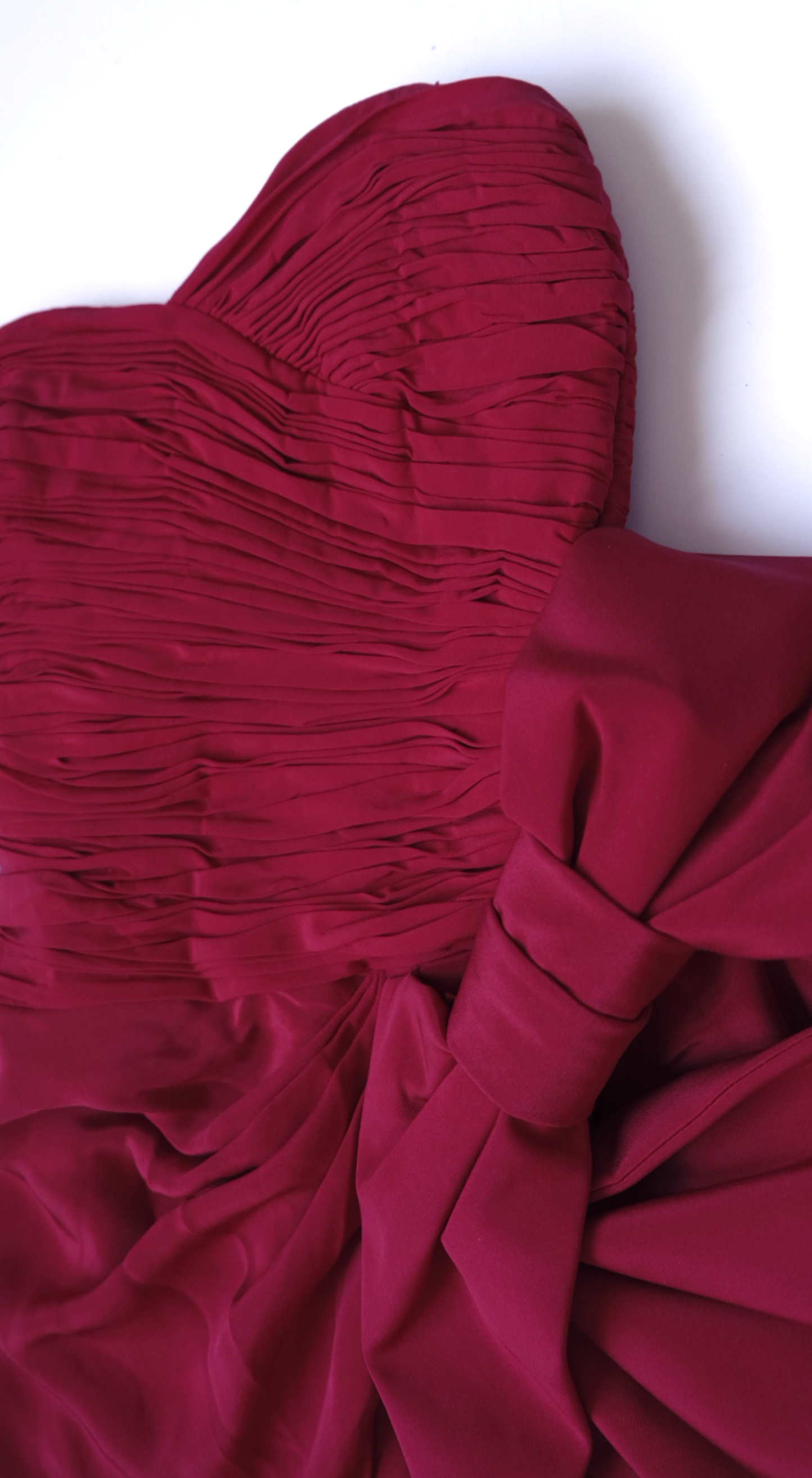 Marchesa ~ Red Draped Bow Dress