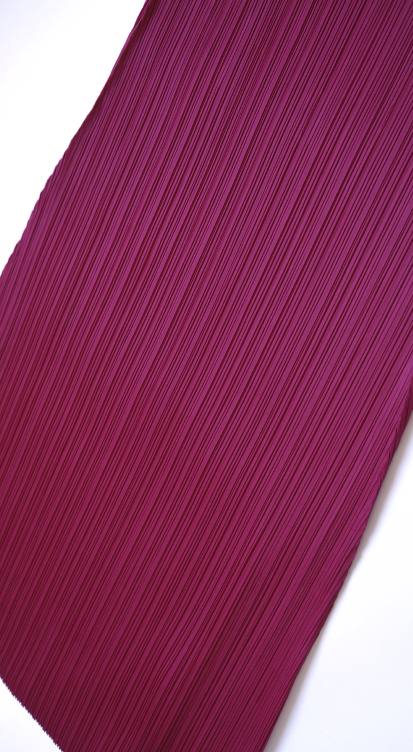 Issey Miyake ~ Carmine Pink Pleated Column Dress