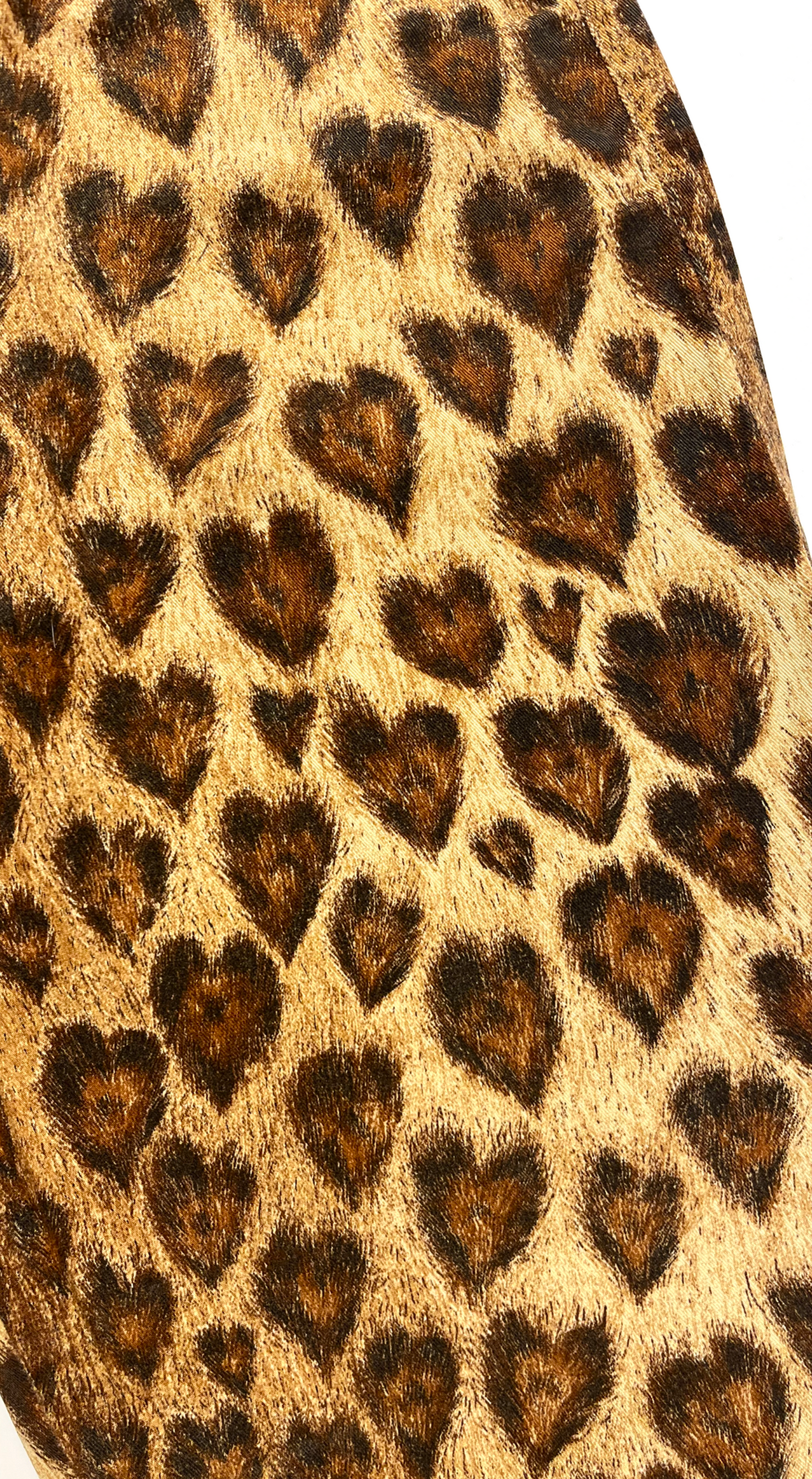 Moschino ~ 1990s Leopard Heart Print Pants