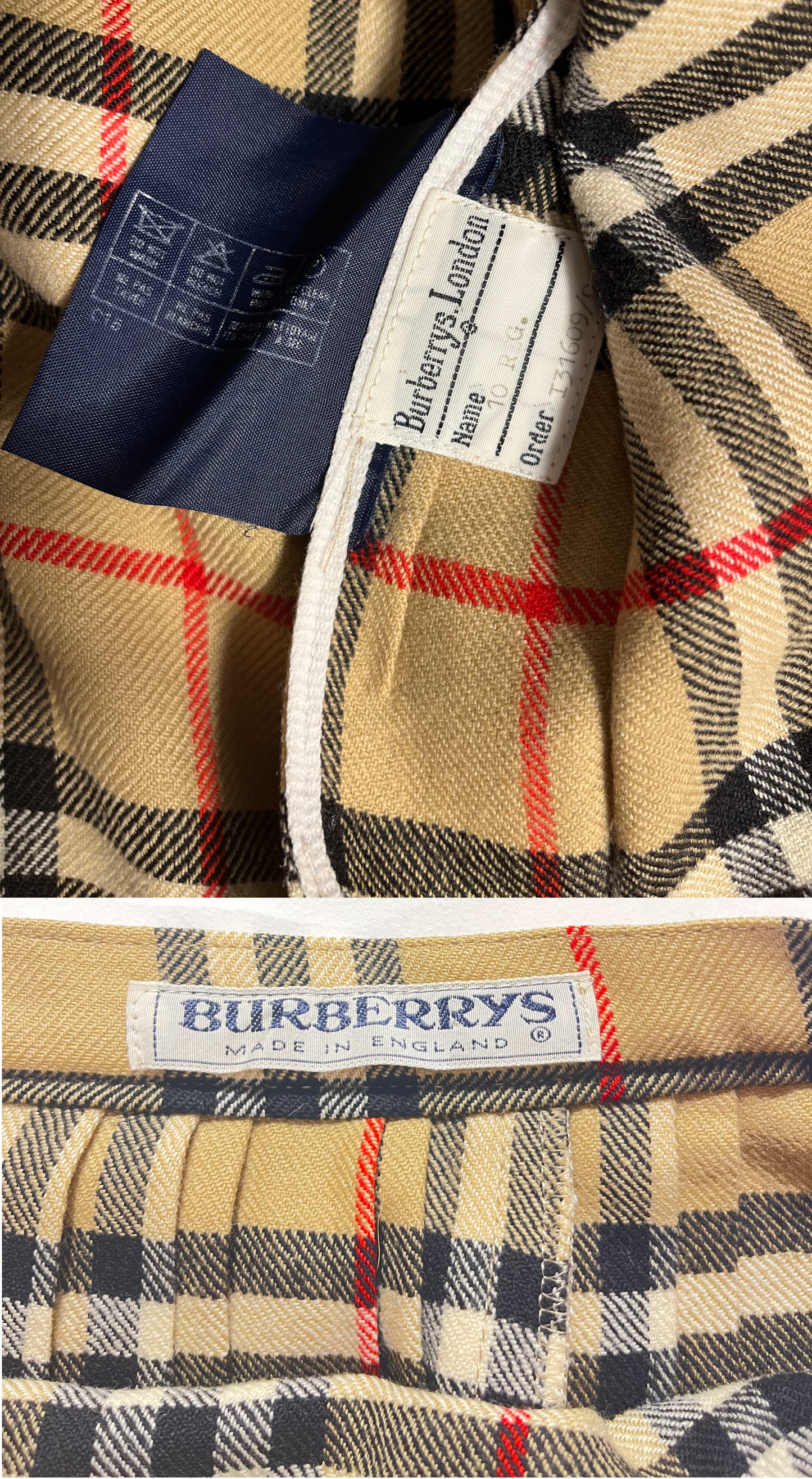 Burberry ~ Vintage 1980s Tartan Skirt