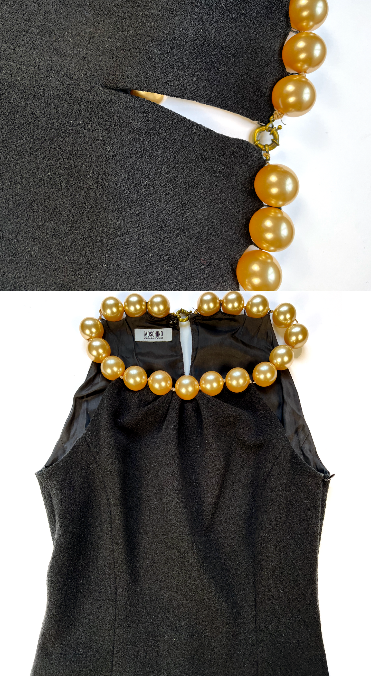 Moschino ~ 1990s Pearl Necklace Dress