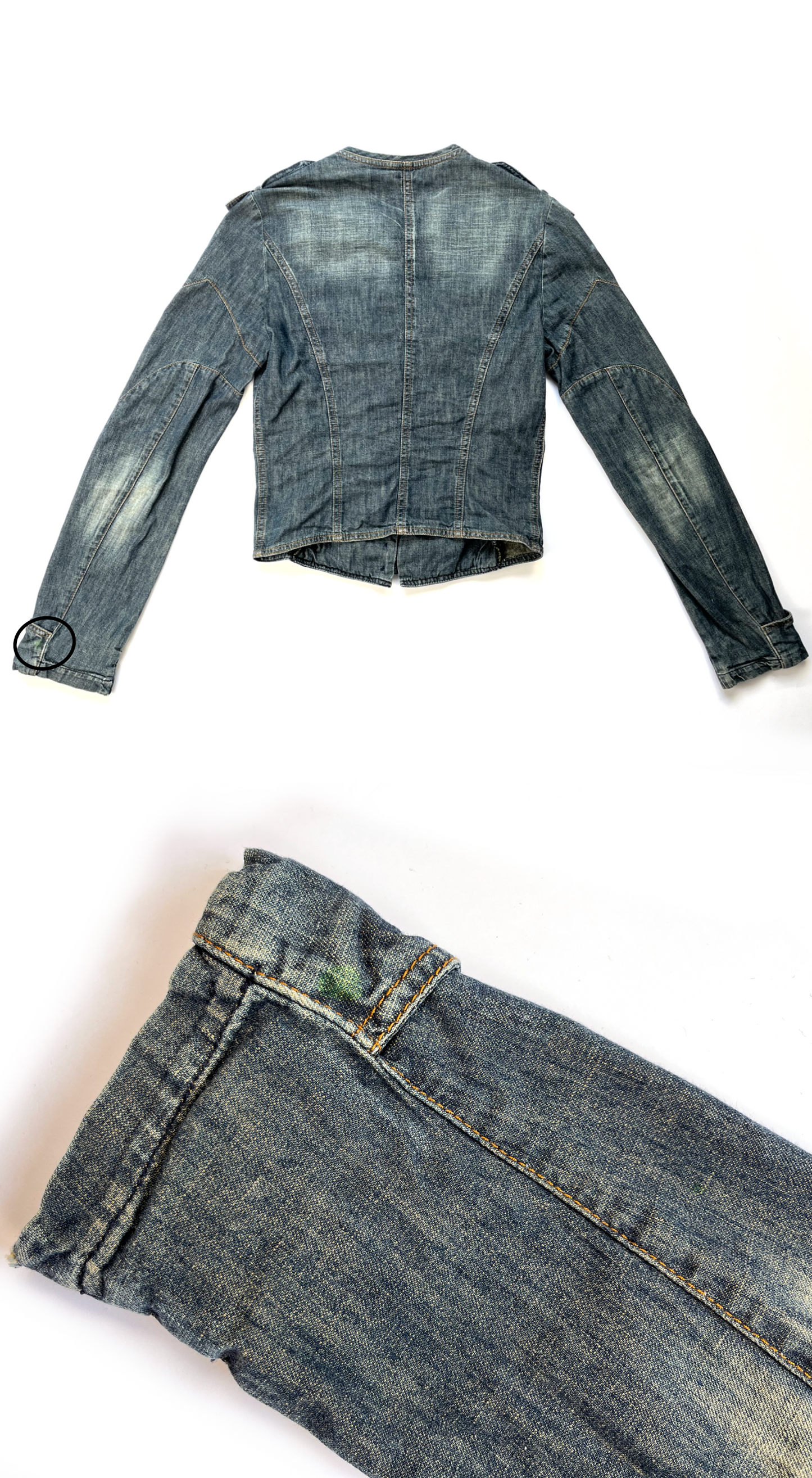 PLEIN SUD ~ 2000s Military-Style Jacket with Brass Buttons