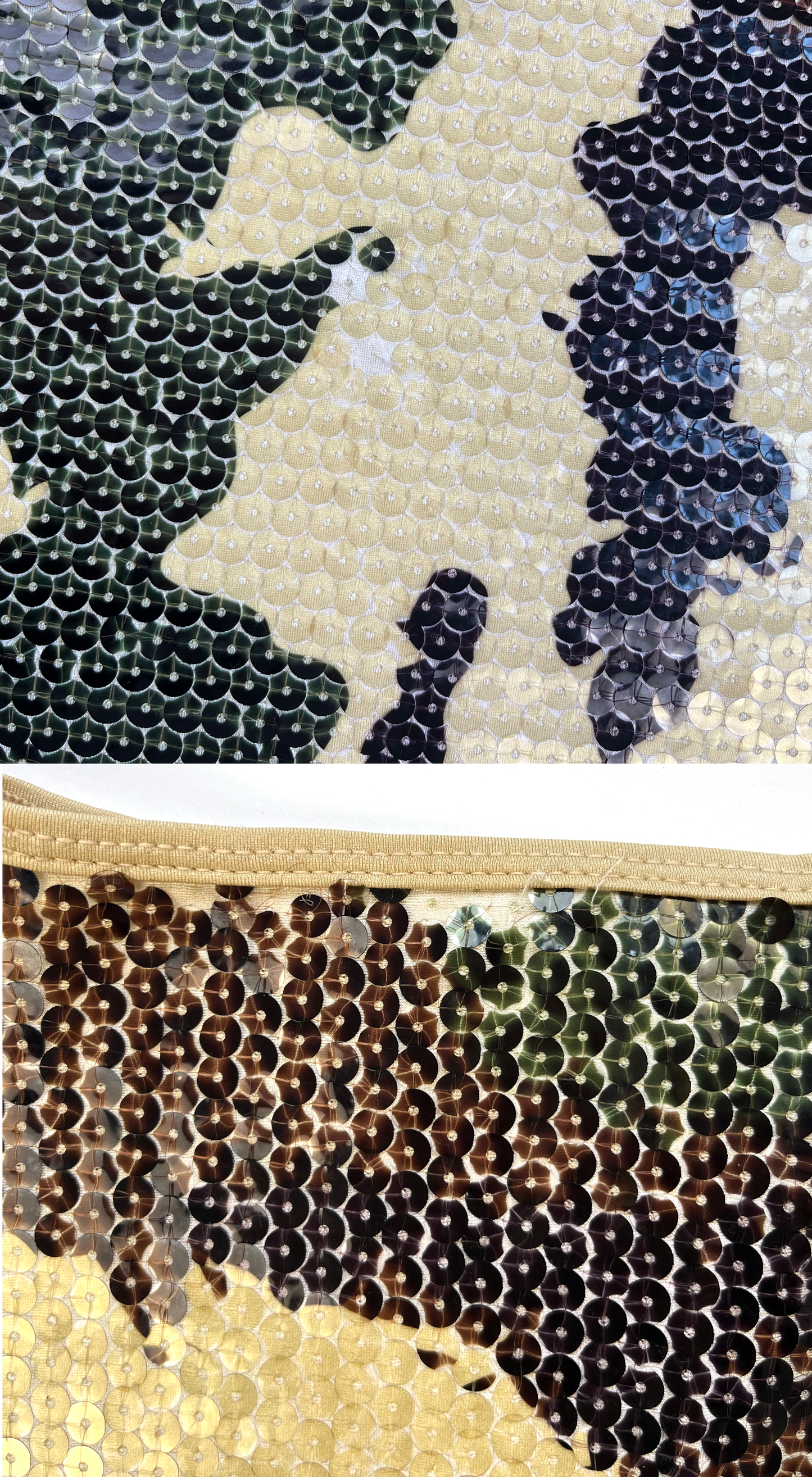 PLEIN SUD ~ 2000s Camouflage Sequin Mini Skirt
