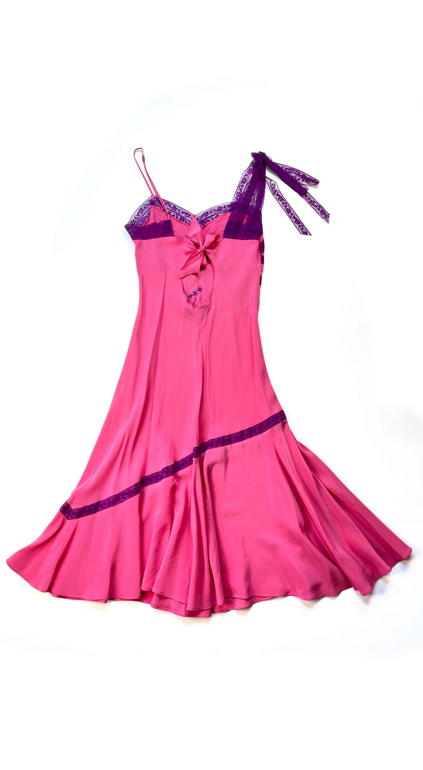 Betsey Johnson ~ 2000s Pink Lace Dress