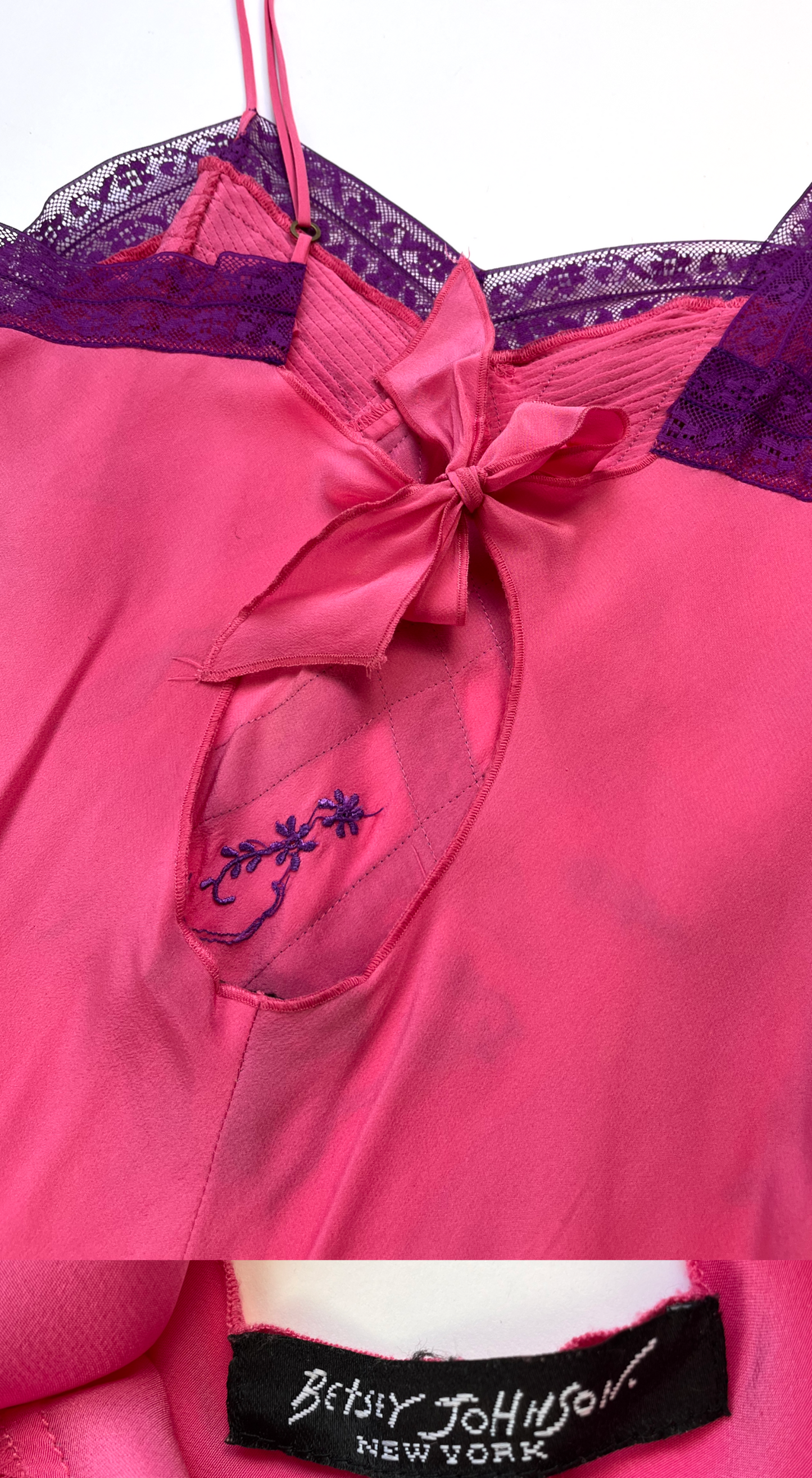 Betsey Johnson ~ 2000s Pink Lace Dress