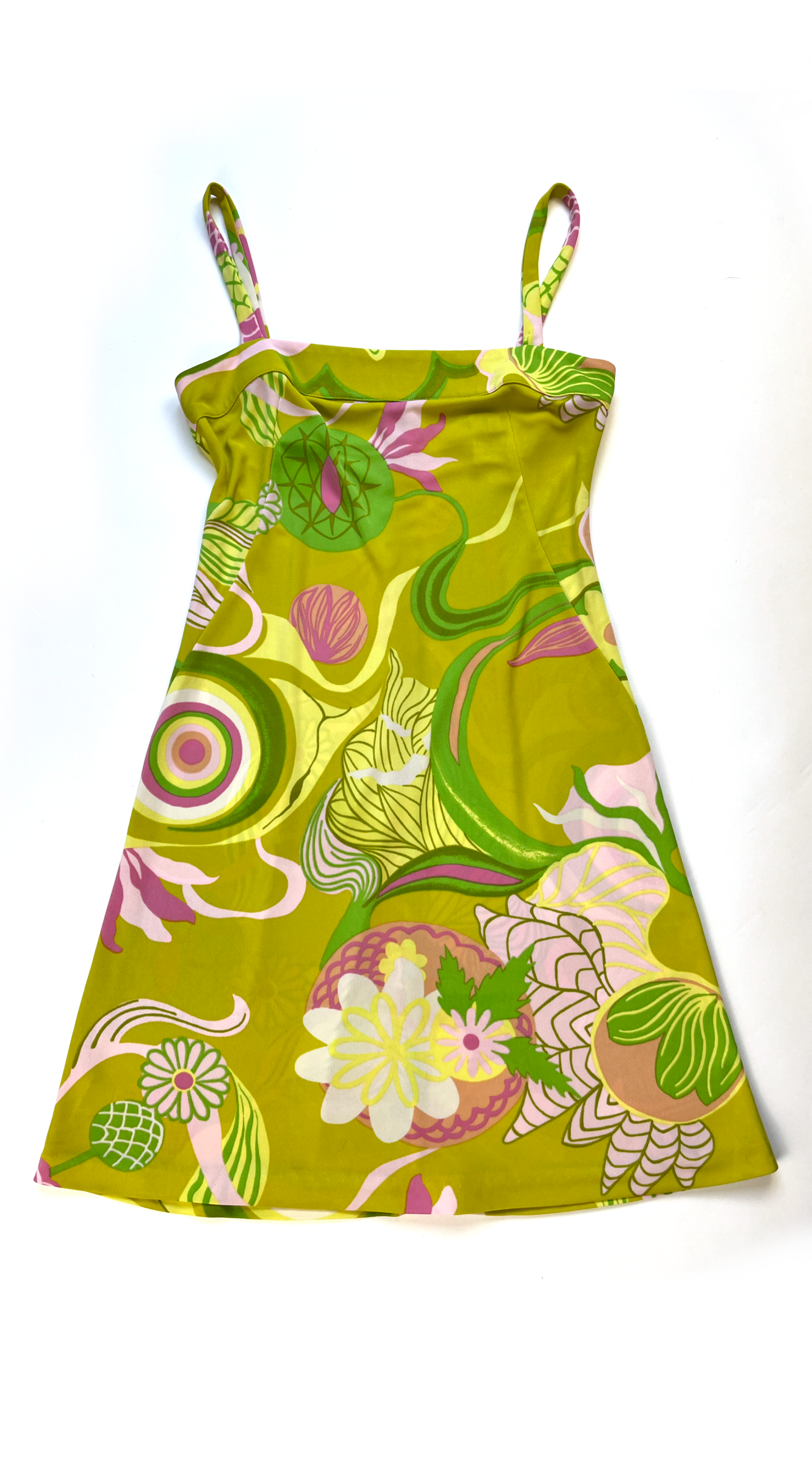 Dolce & Gabbana ~ SS 2004 Green dress with floral abstract print