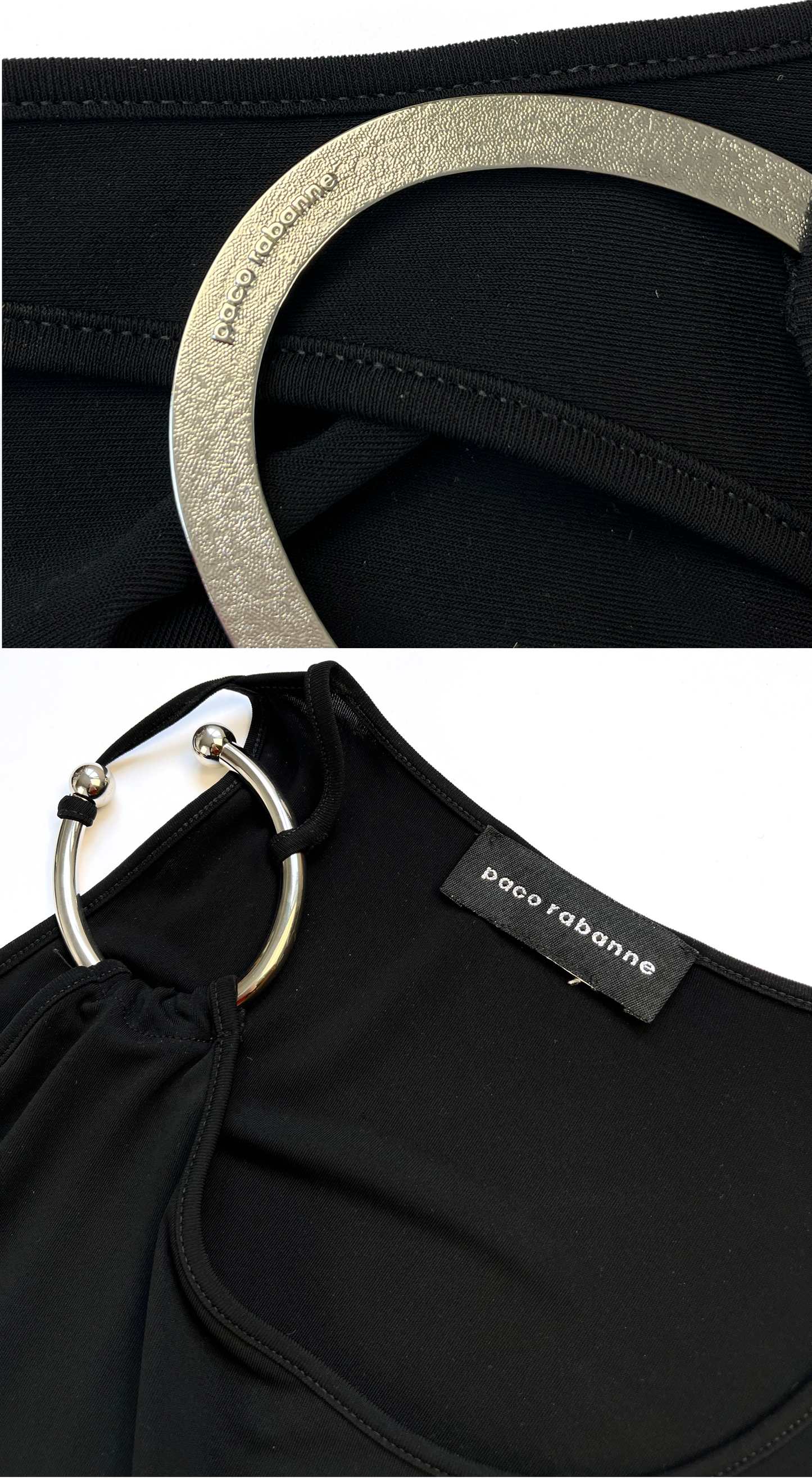 PACO RABANNE ~ 1990s Black Piercing Dress