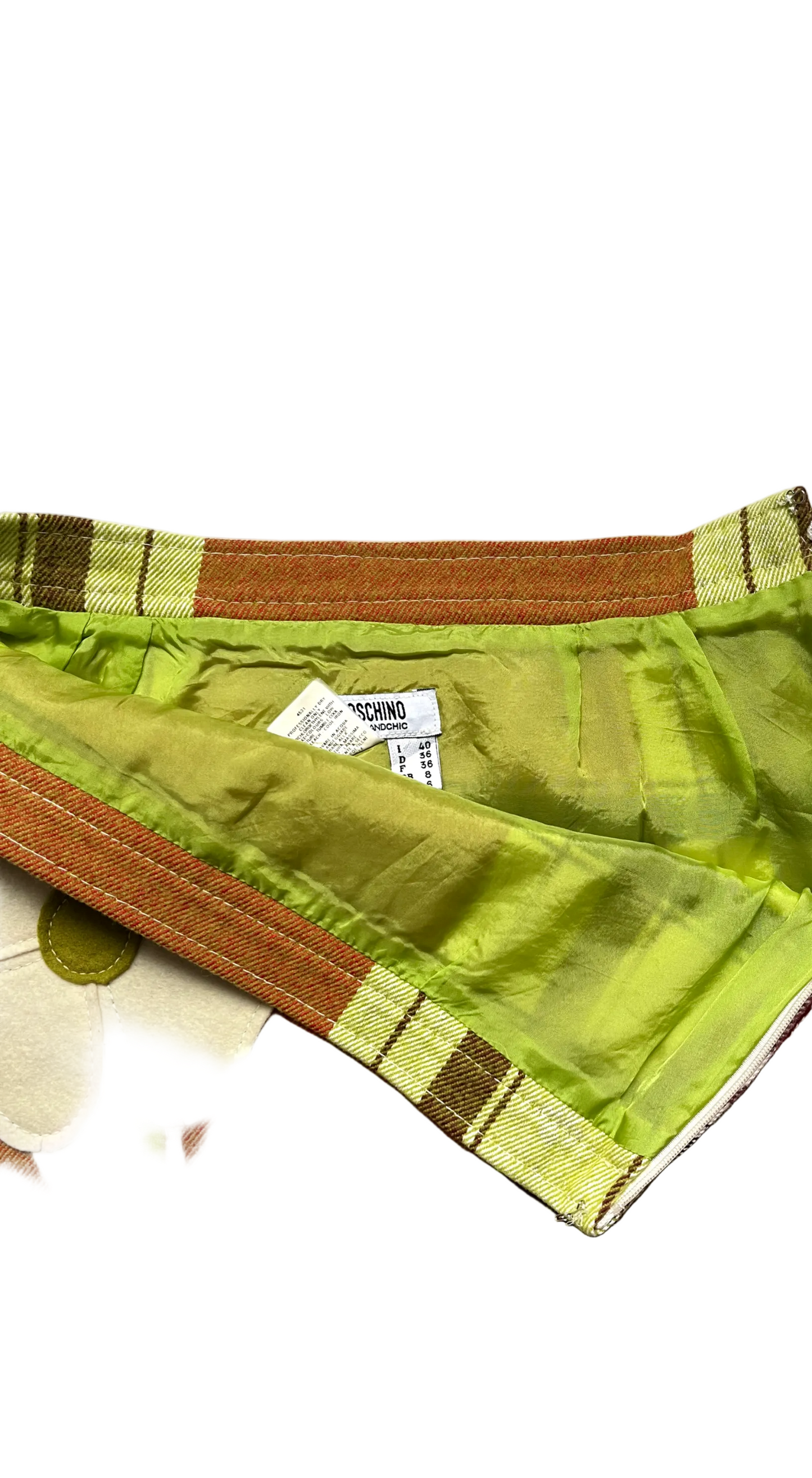 Moschino 2000s Wool Flower Skirt