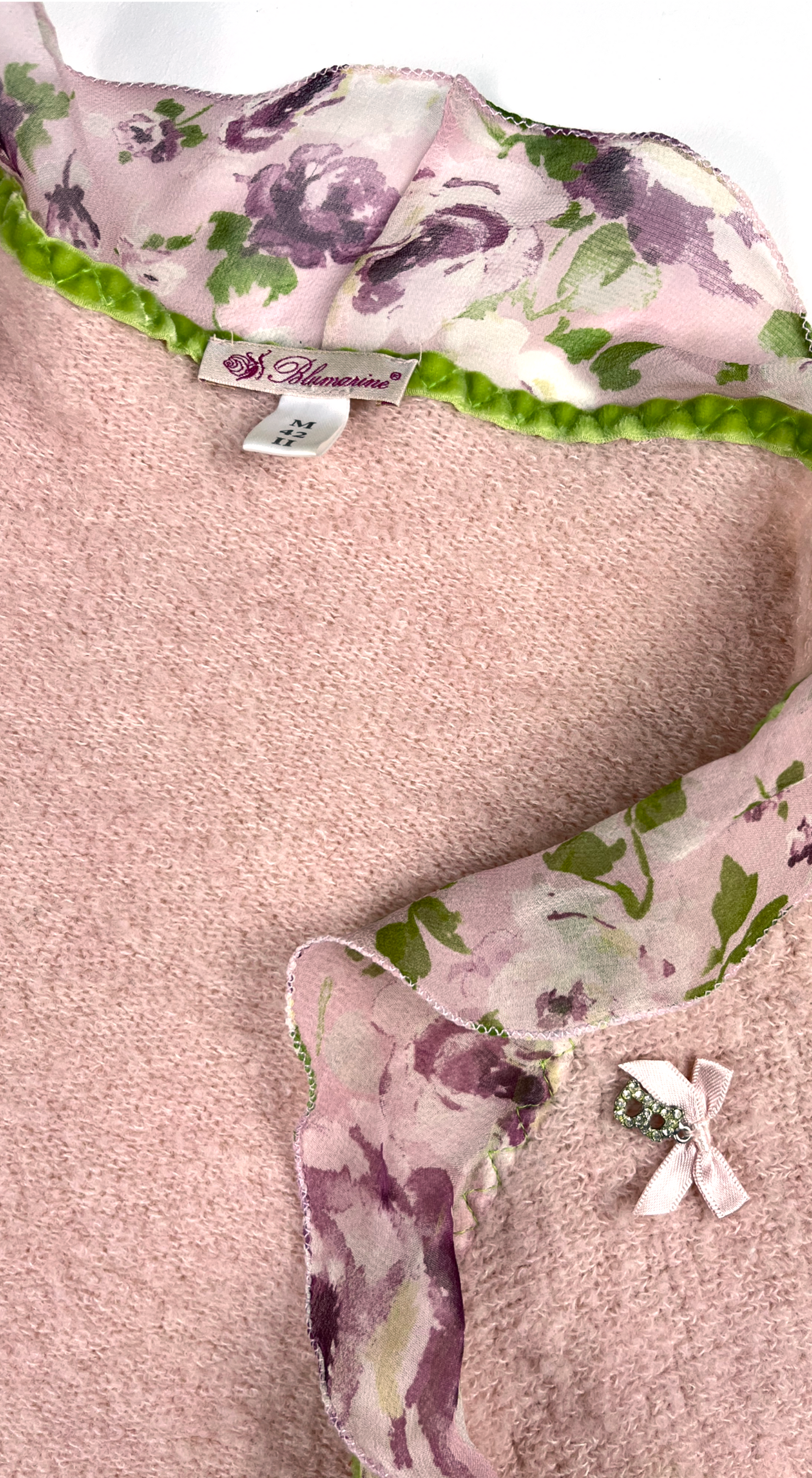 Blumarine ~ FW 2004 Pastel Pink Ruffled Bolero Cardigan