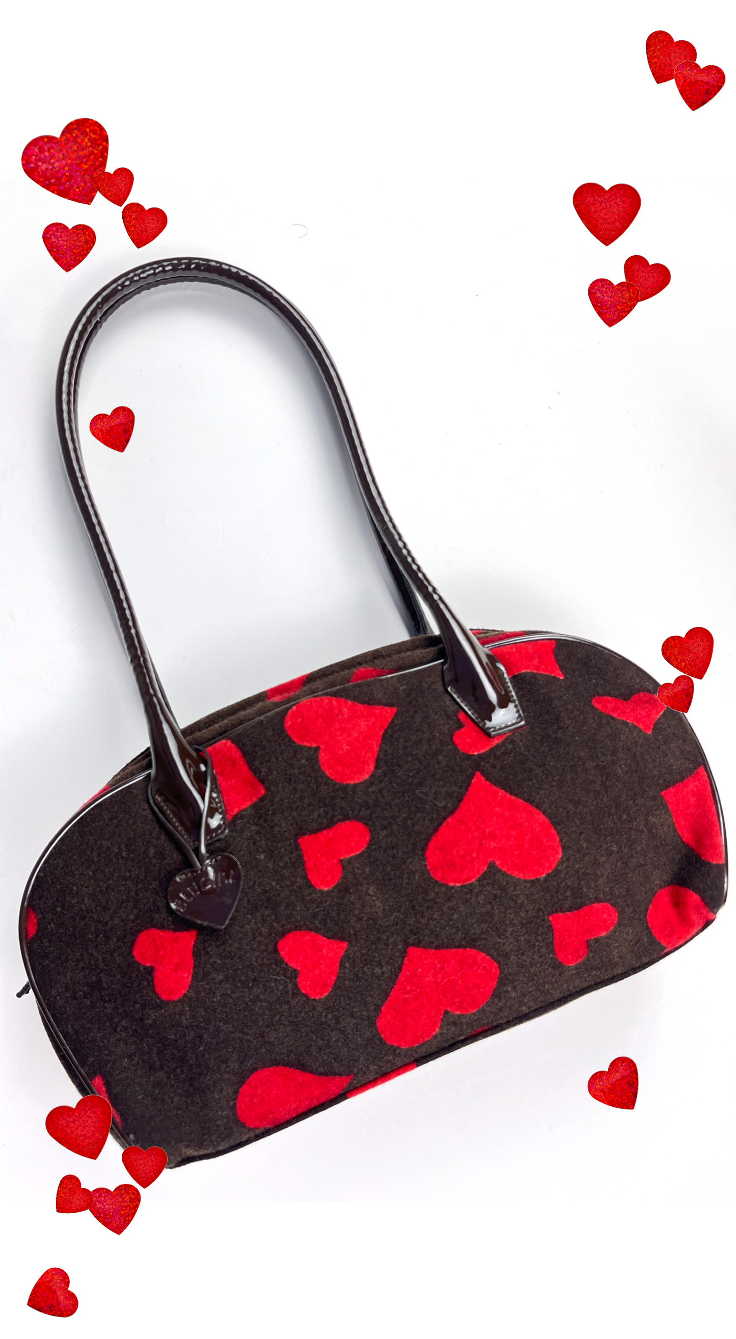 Blugirl Blumarine ~ 2001 Brown Heart Print Bag