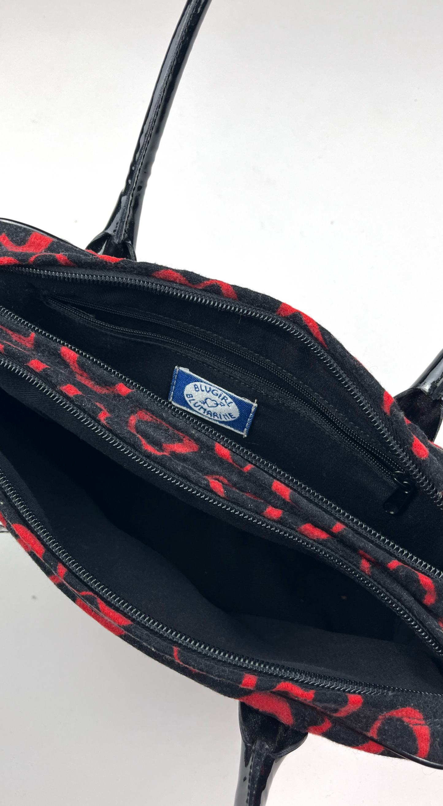 Blugirl Blumarine ~ F/W 2001 Black Heart Print Bag