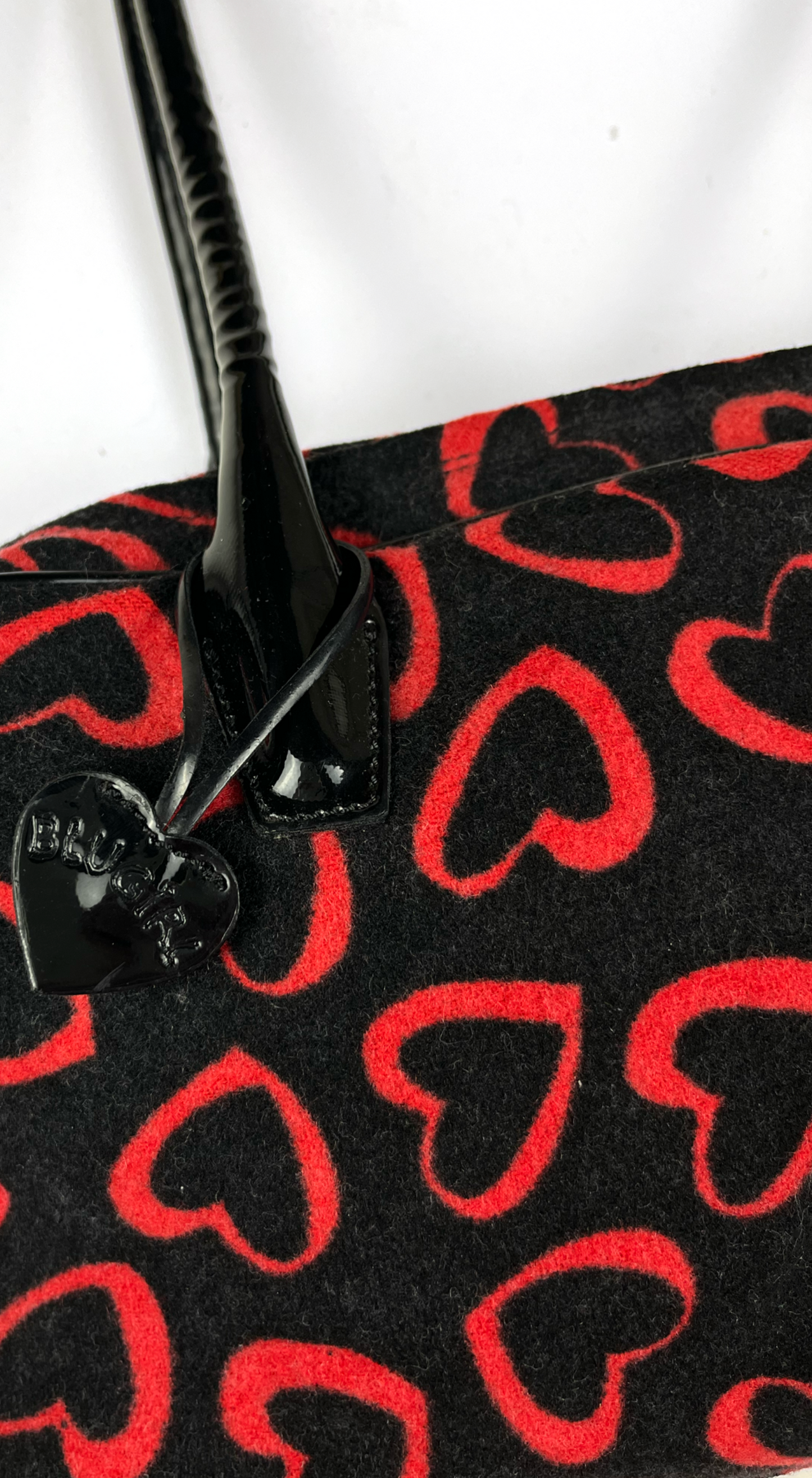 Blugirl Blumarine ~ F/W 2001 Black Heart Print Bag