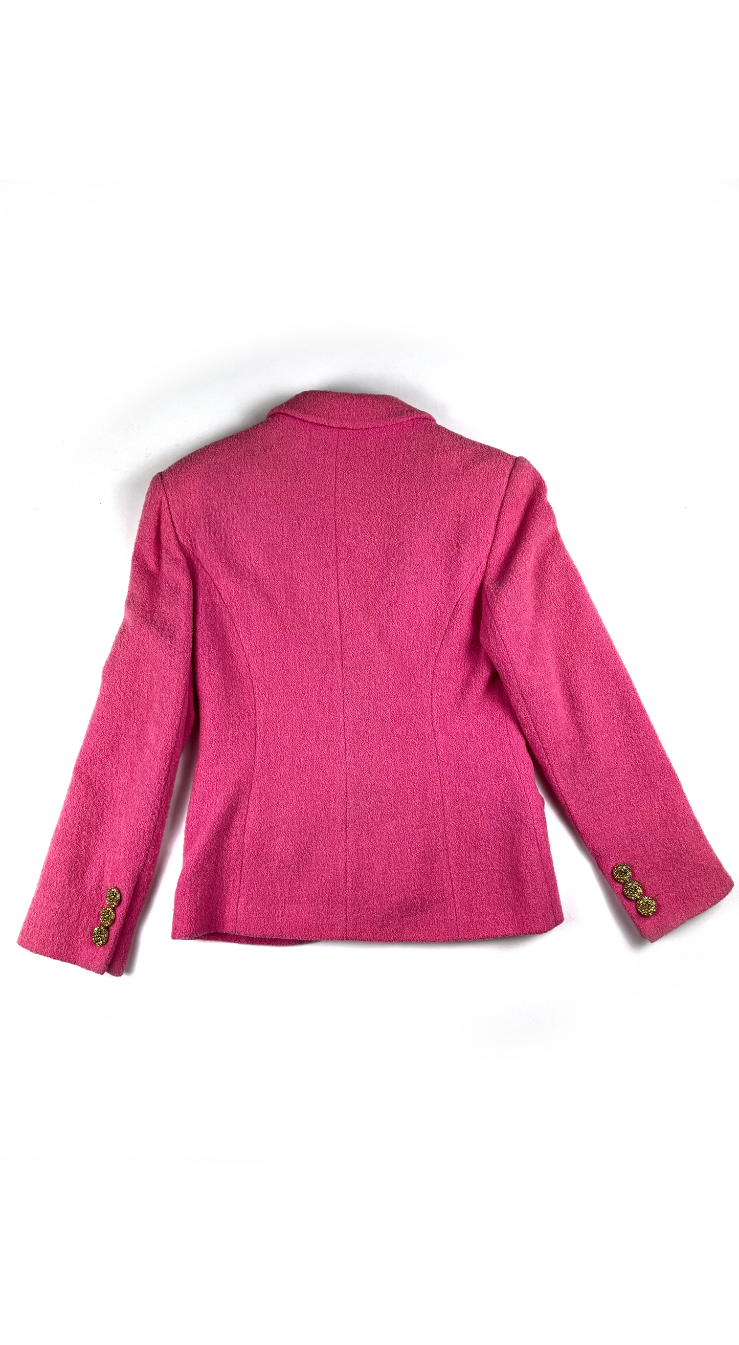 Lolita Lempicka ~ 1990s Bonbon Pink Blazer with Gold Buttons