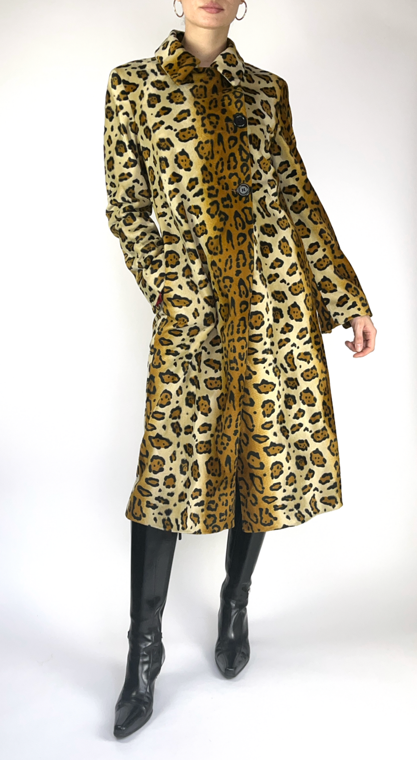 Miss Sixty ~ 2000s Soft Leopard Print Long Coat