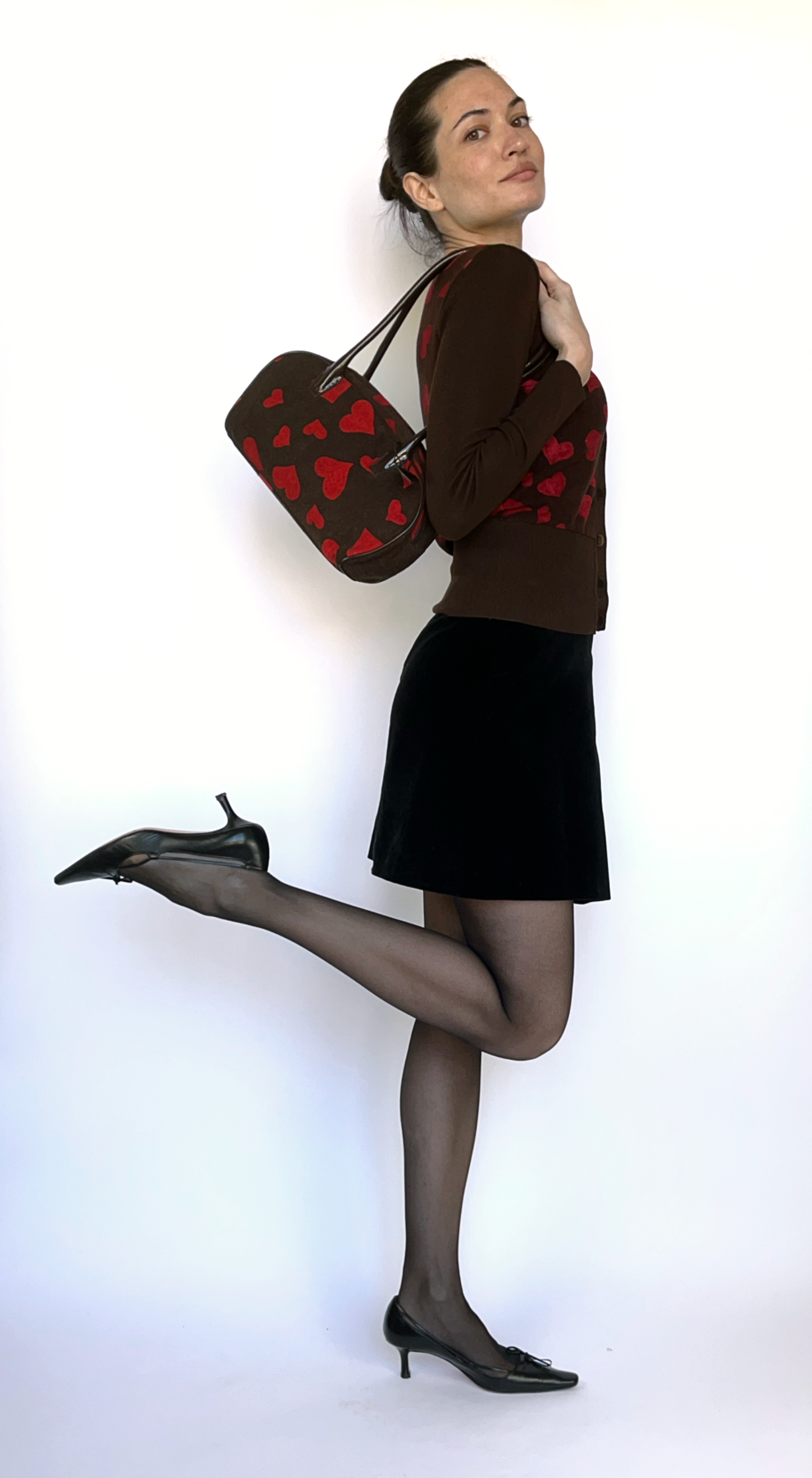 Blugirl Blumarine ~ 2001 Brown Heart Print Bag