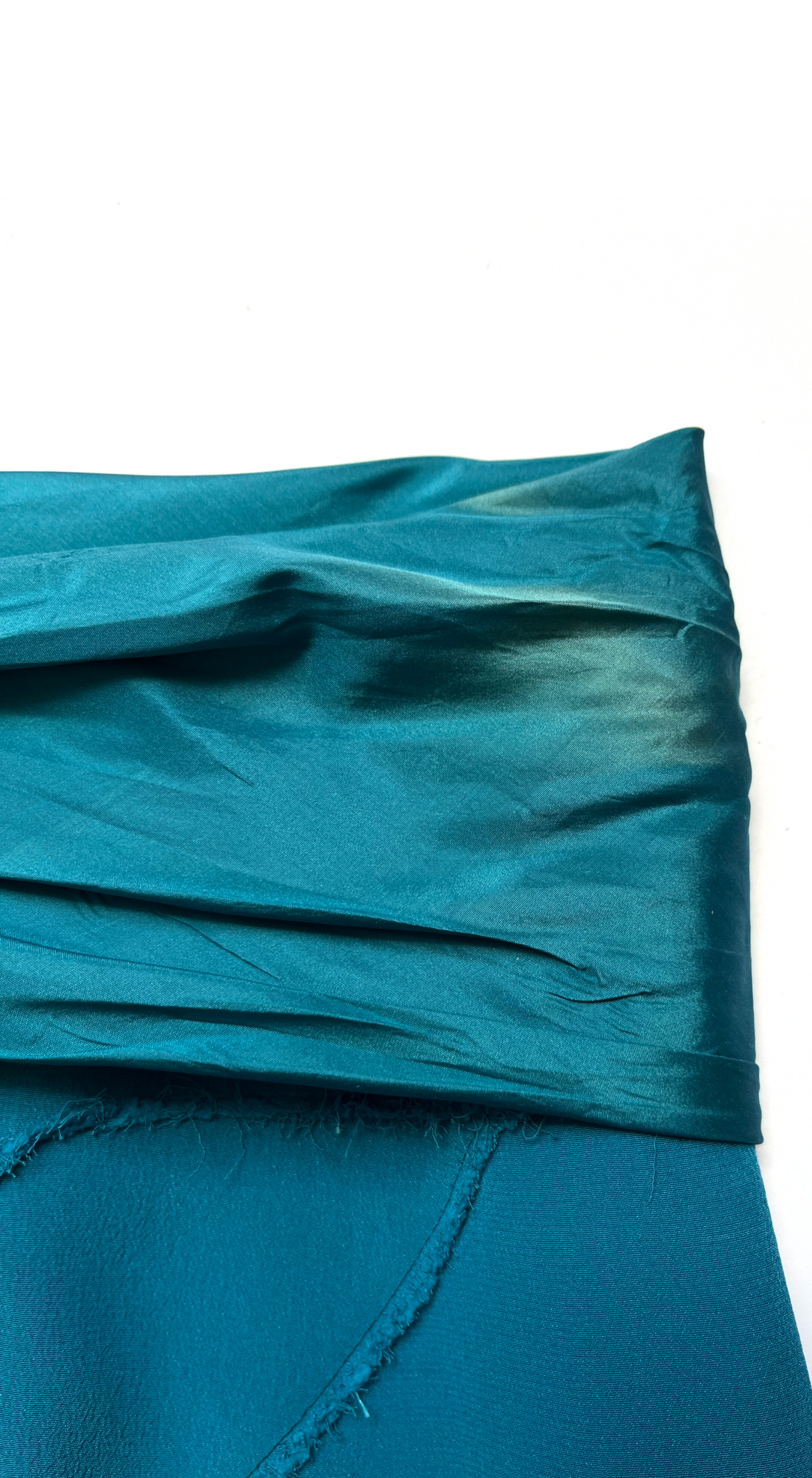 Louis Vuitton by Marc Jacobs Runway S/S 2004 Teal Silk Draped Skirt