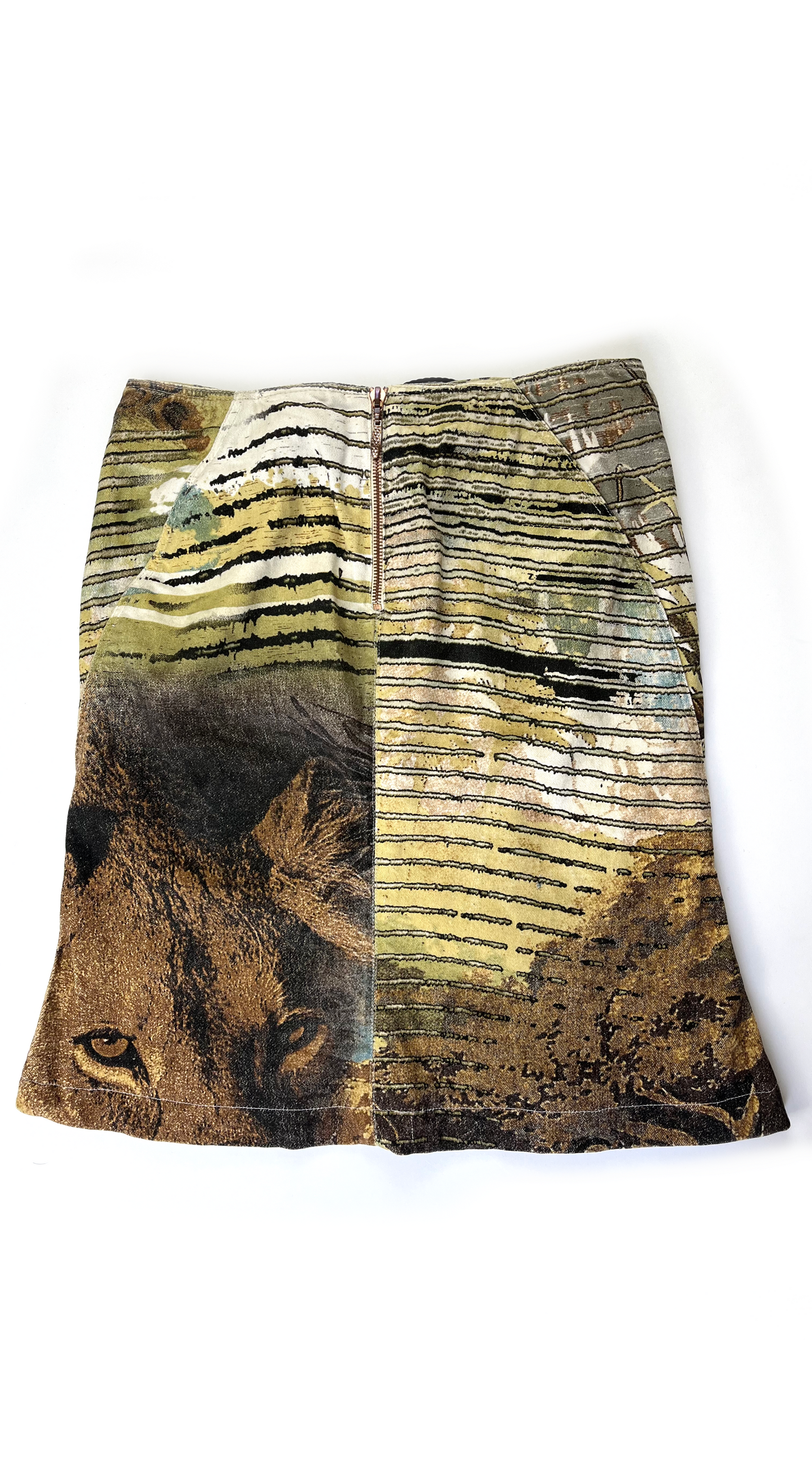 Roberto Cavalli ~ Runway S/S 2002 Lion Print Skirt