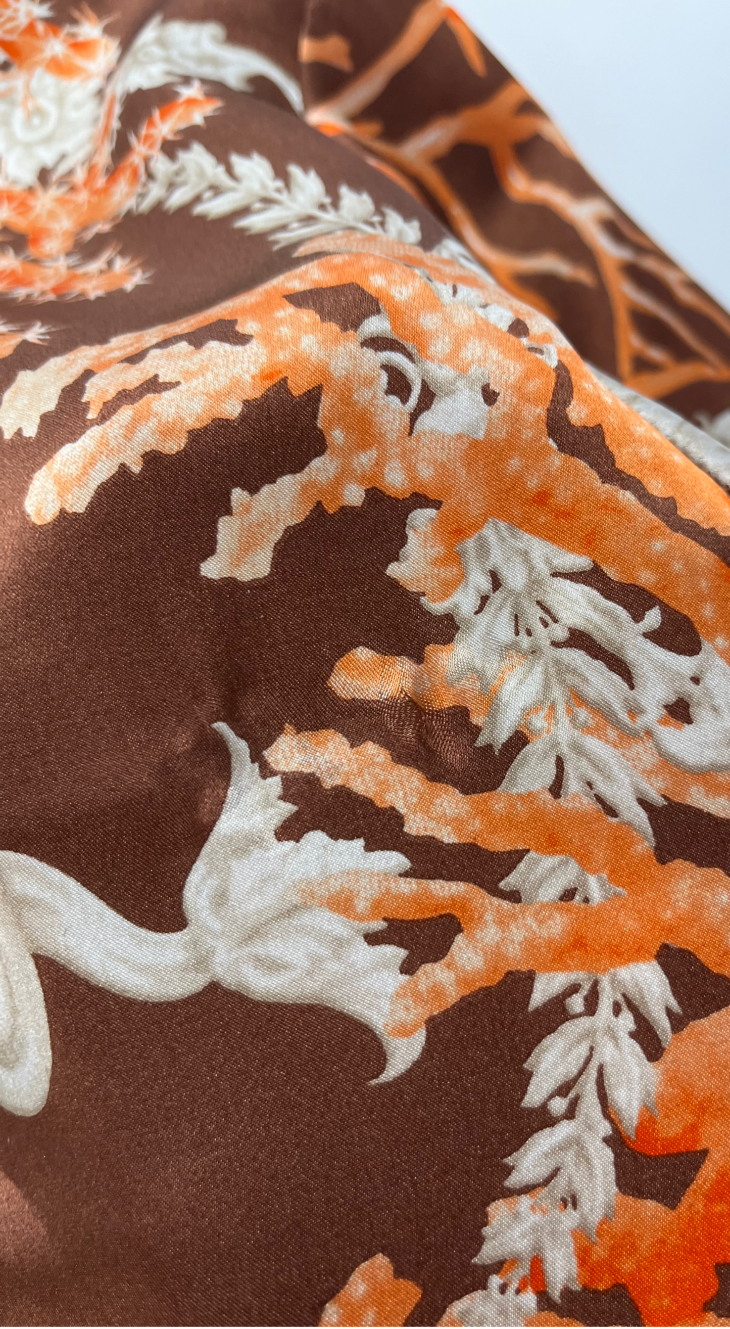 Versace ~ SS 2005 Runway Silk Baroque Coral Shirt