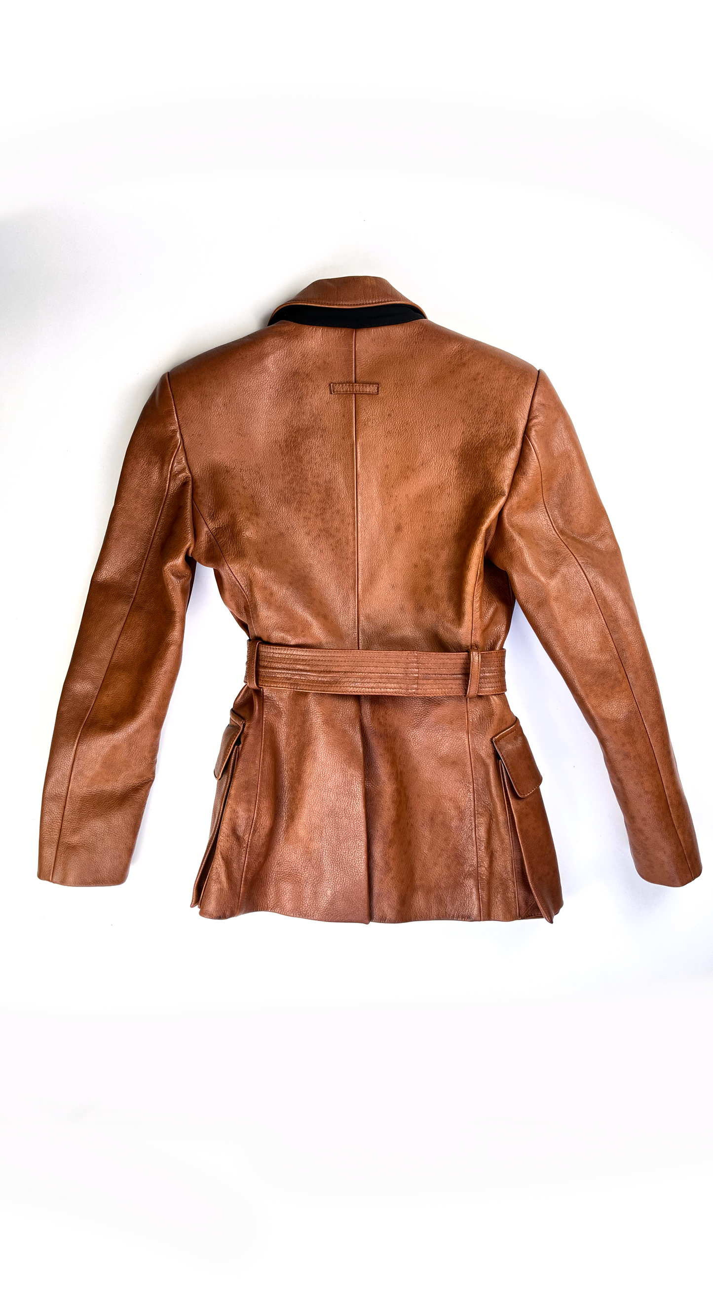 Jean Paul Gaultier ~ 1990s Tailored Brown Leather Jacket