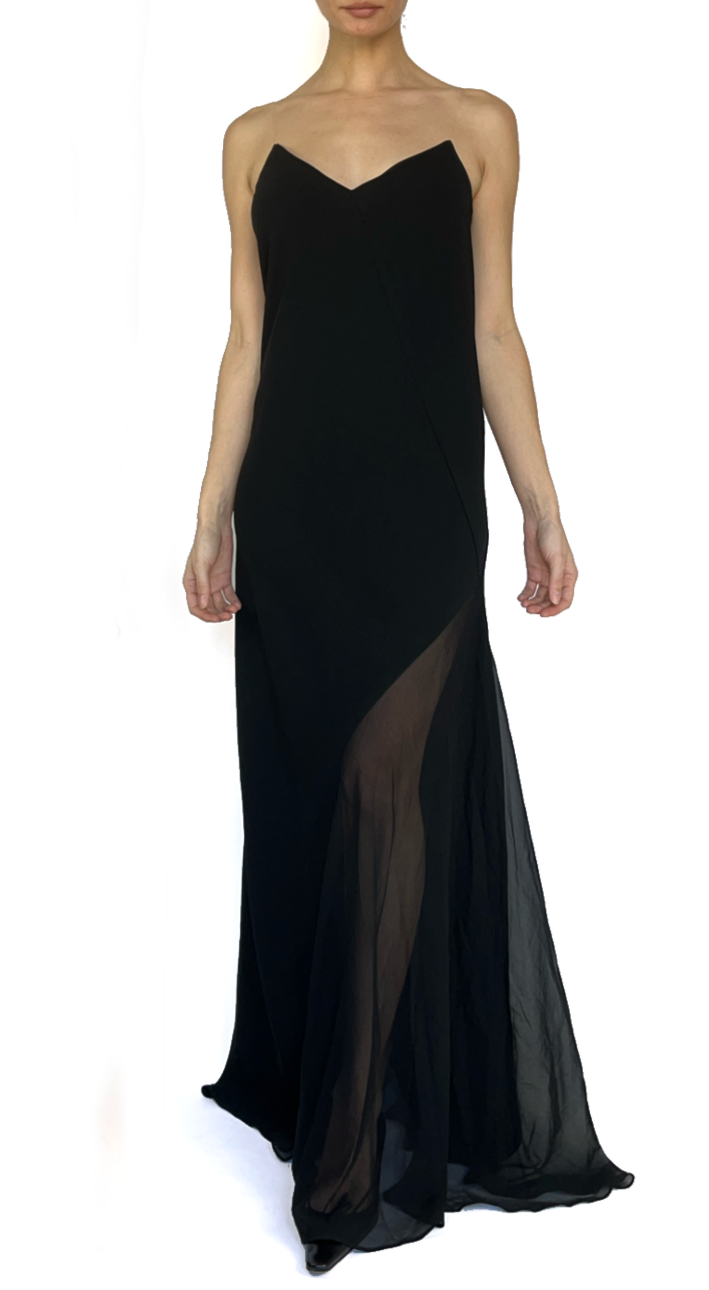 DKNY ~ Runway SS 2014 Long Black Dress
